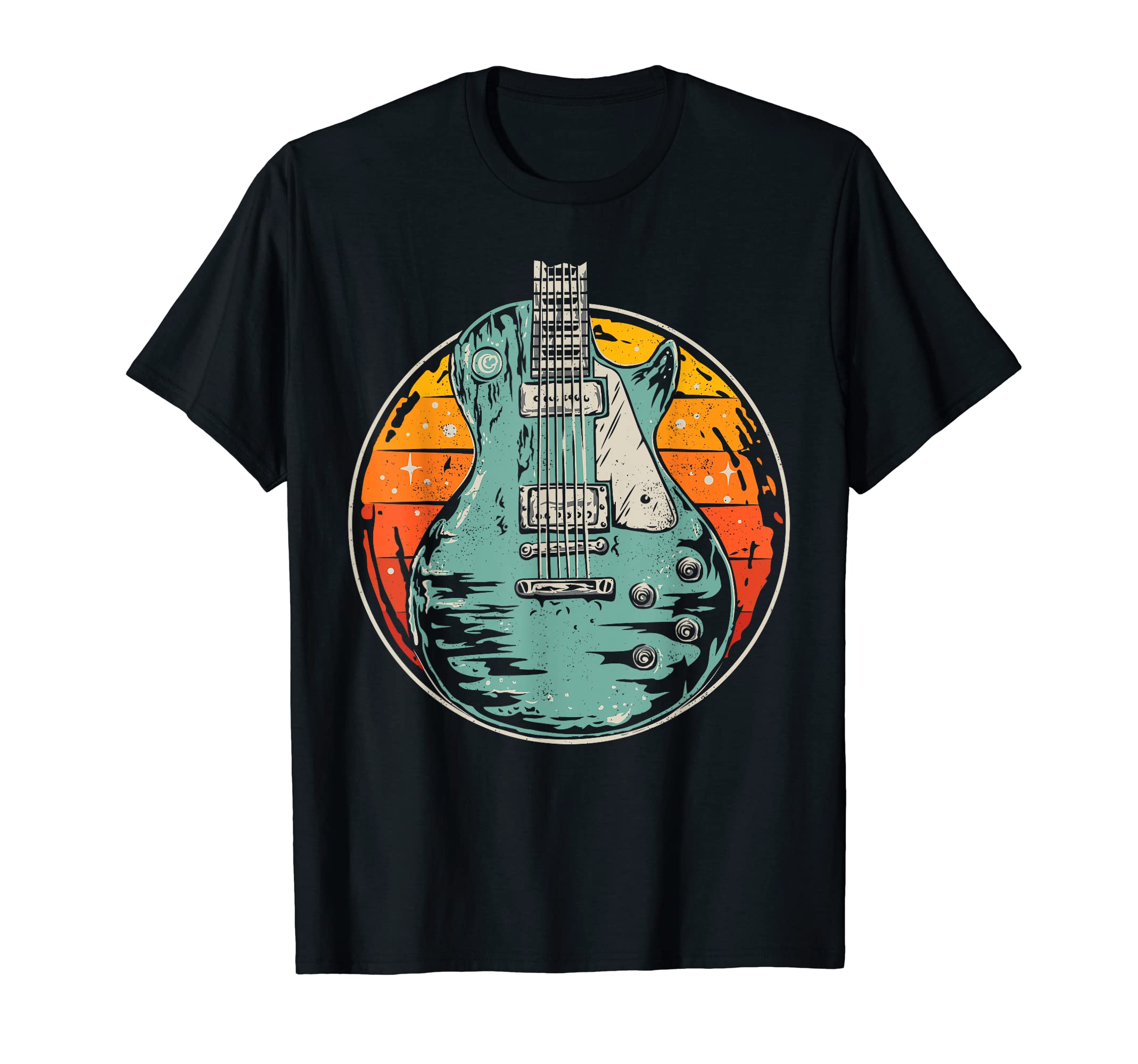 Electric Guitar Sunset Music Band T-Shirt - Unique Graphic for Adults - T-Shirt, Sweatshirt, Hoodie