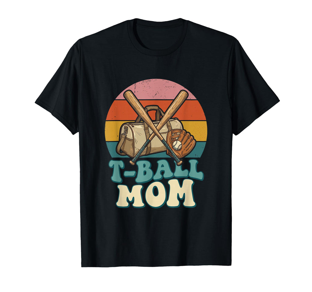 T Ball Mom Baseball Game Day Sunset T-Shirt - Aesthetic Graphic Men Women - T-Shirt, Sweatshirt, Hoodie