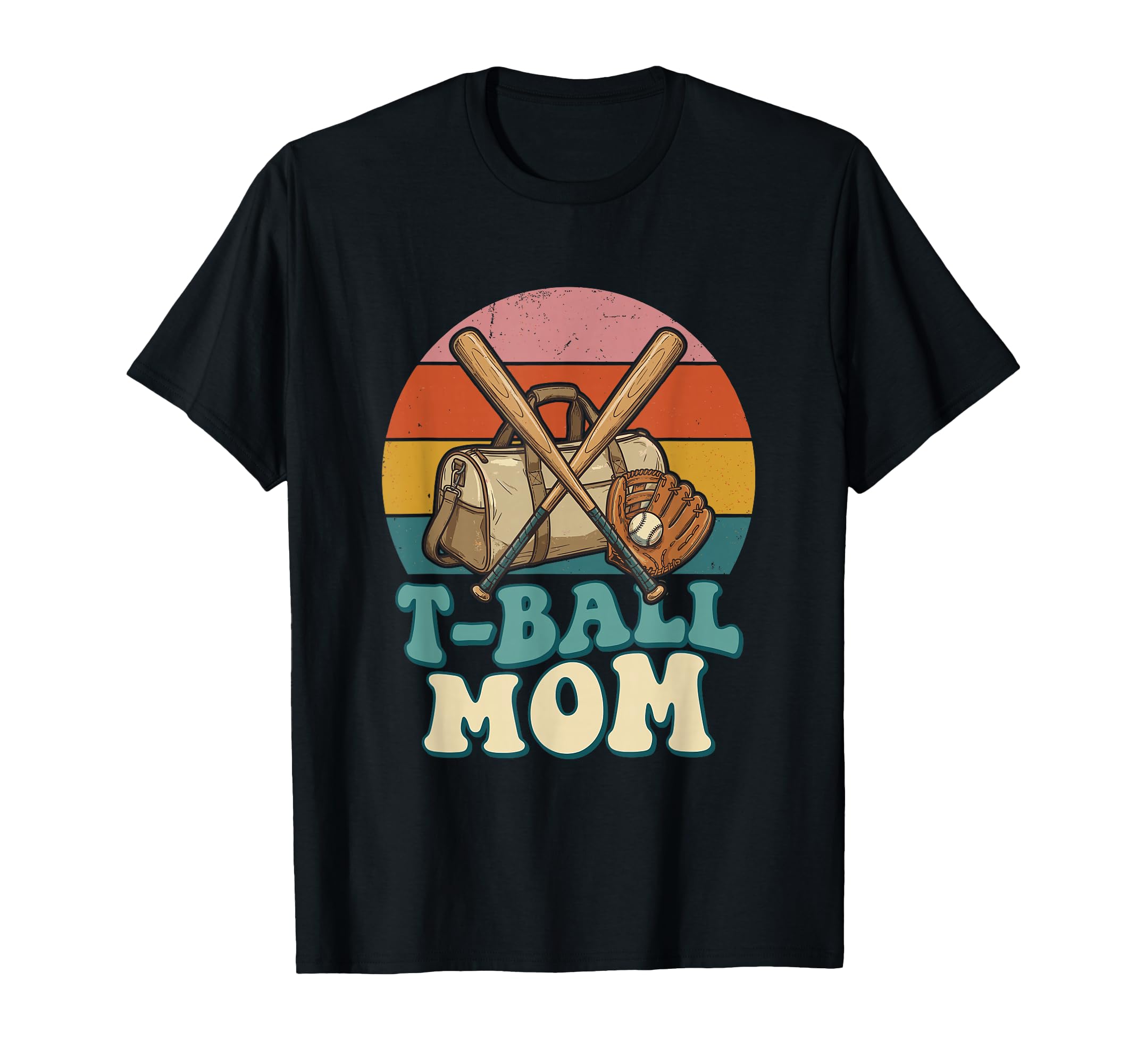 T Ball Mom Baseball Game Day Sunset T-Shirt - Aesthetic Graphic Men Women - T-Shirt, Sweatshirt, Hoodie