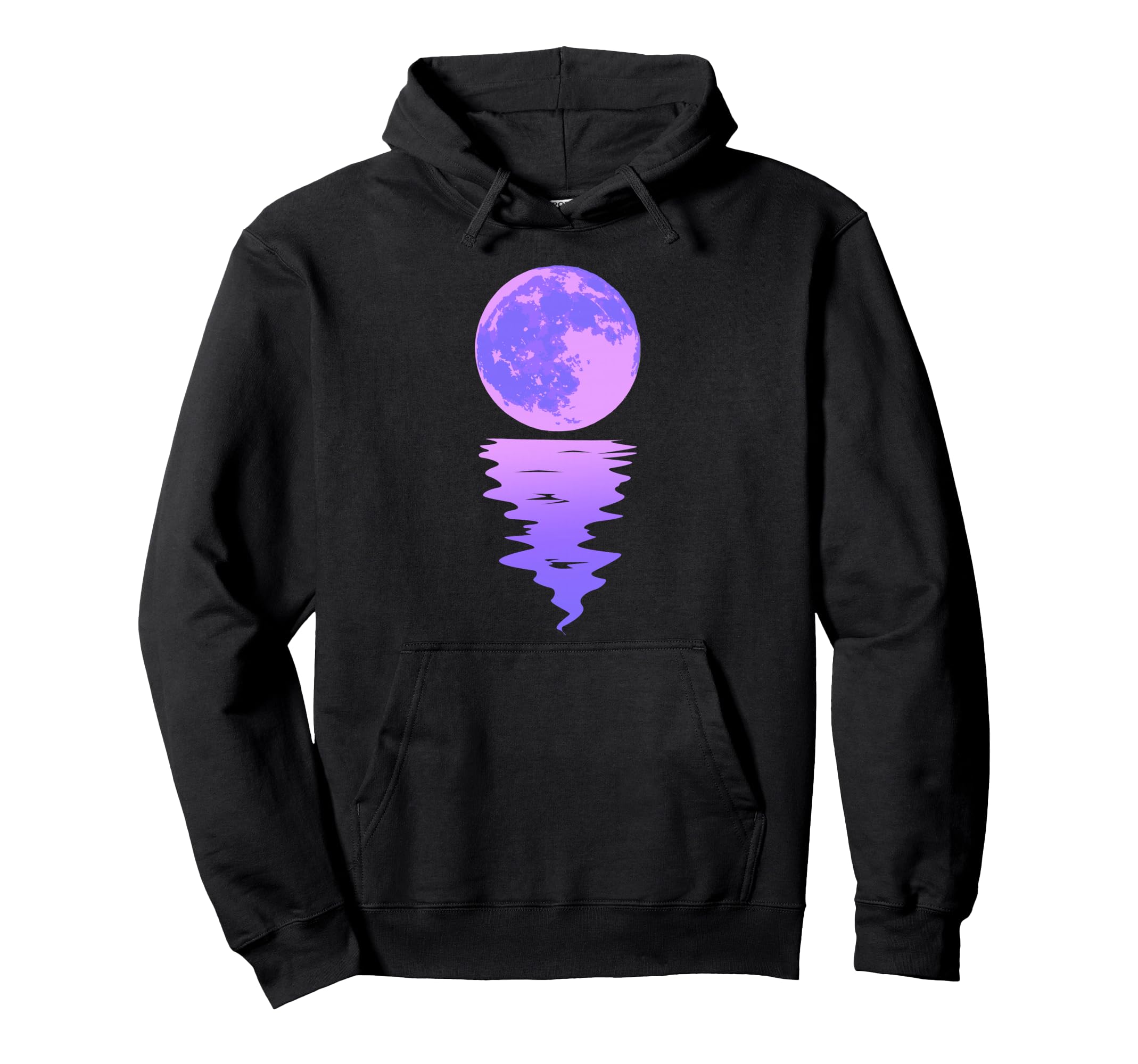 Vaporwave Aesthetic Purple Moon Pastel Hoodie - Trendy Graphic Men Women - T-Shirt, Sweatshirt, Hoodie
