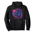 Lion Vaporwave Aesthetic Synthwave 80S Hoodie - Minimalist Print Men Women - T-Shirt, Sweatshirt, Hoodie