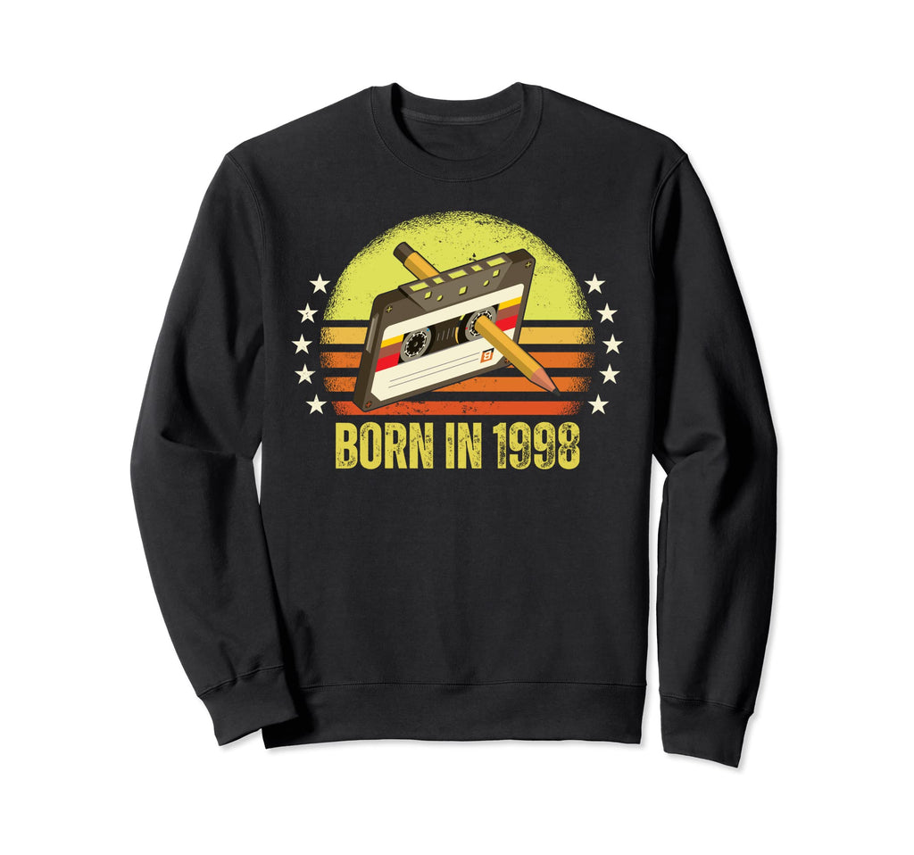 Born 1998 Cassette Tape Pencil Sweatshirt - Streetwear Style Men Women - T-Shirt, Sweatshirt, Hoodie