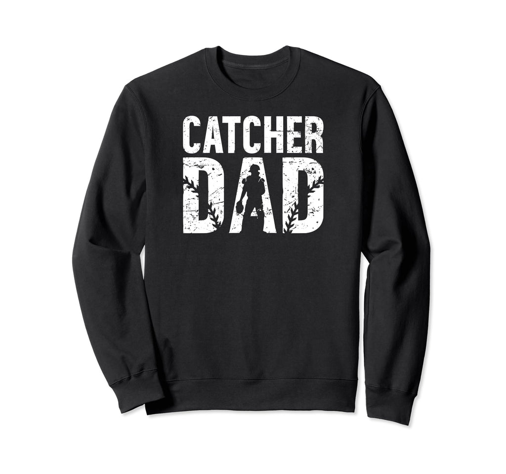 Baseball Catcher Dad Proud Baseball Sweatshirt - Unique Graphic Men Women - T-Shirt, Sweatshirt, Hoodie