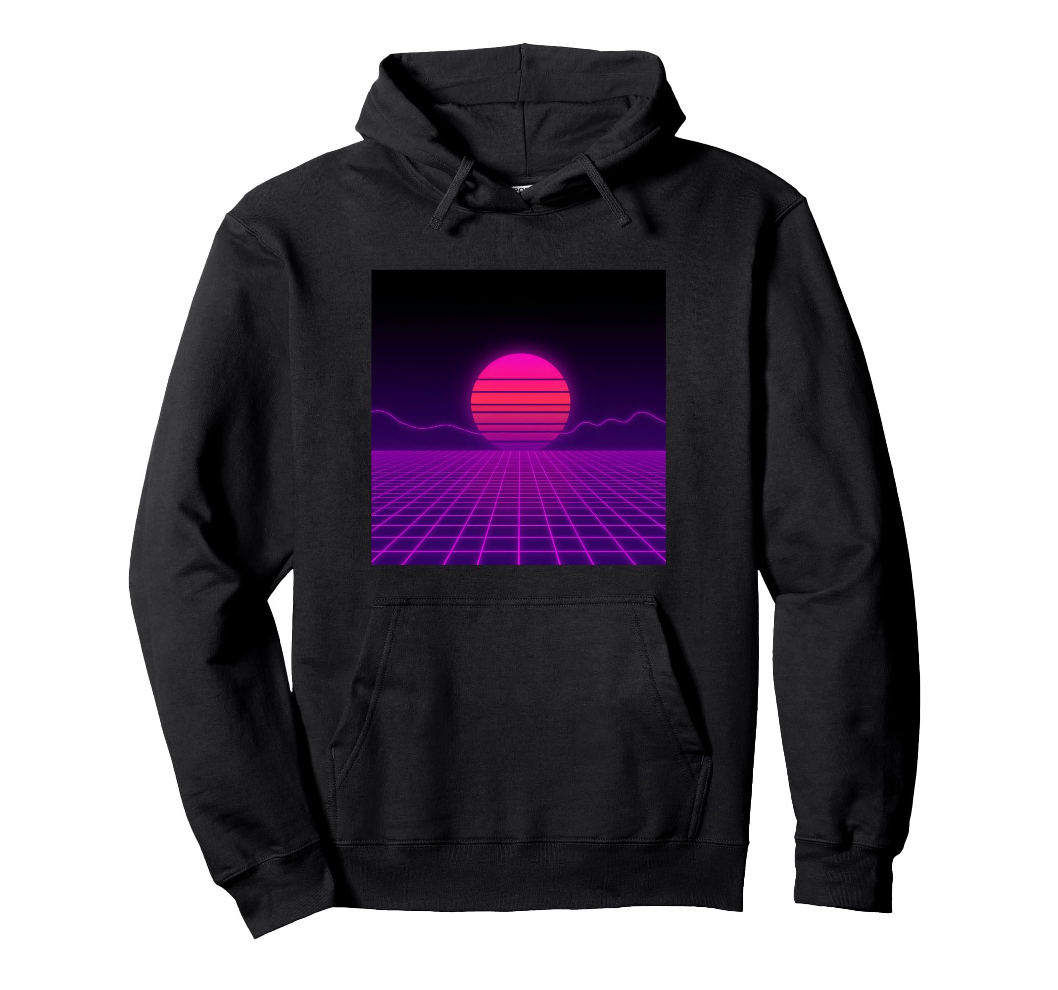 Retrowave Synthwave Aesthetic Hoodie - Minimalist Print Men Women - T-Shirt, Sweatshirt, Hoodie