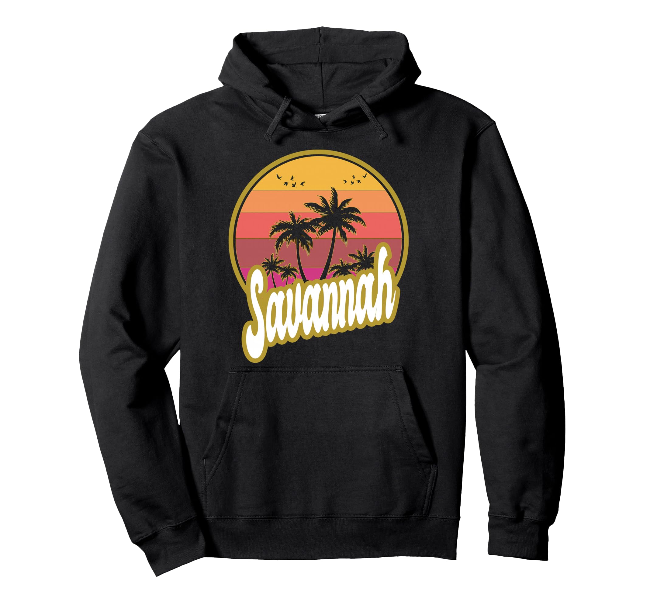 Savannah Georgia Beach Sunset Hoodie - Trendy Graphic Unisex - T-Shirt, Sweatshirt, Hoodie