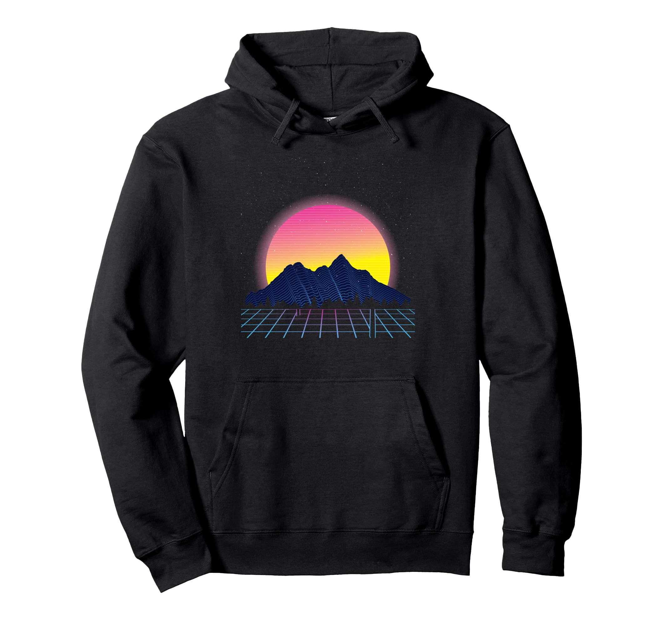 Synthwave Sunset Aesthetic Vaporwave Hoodie - Streetwear Style for Adults - T-Shirt, Sweatshirt, Hoodie