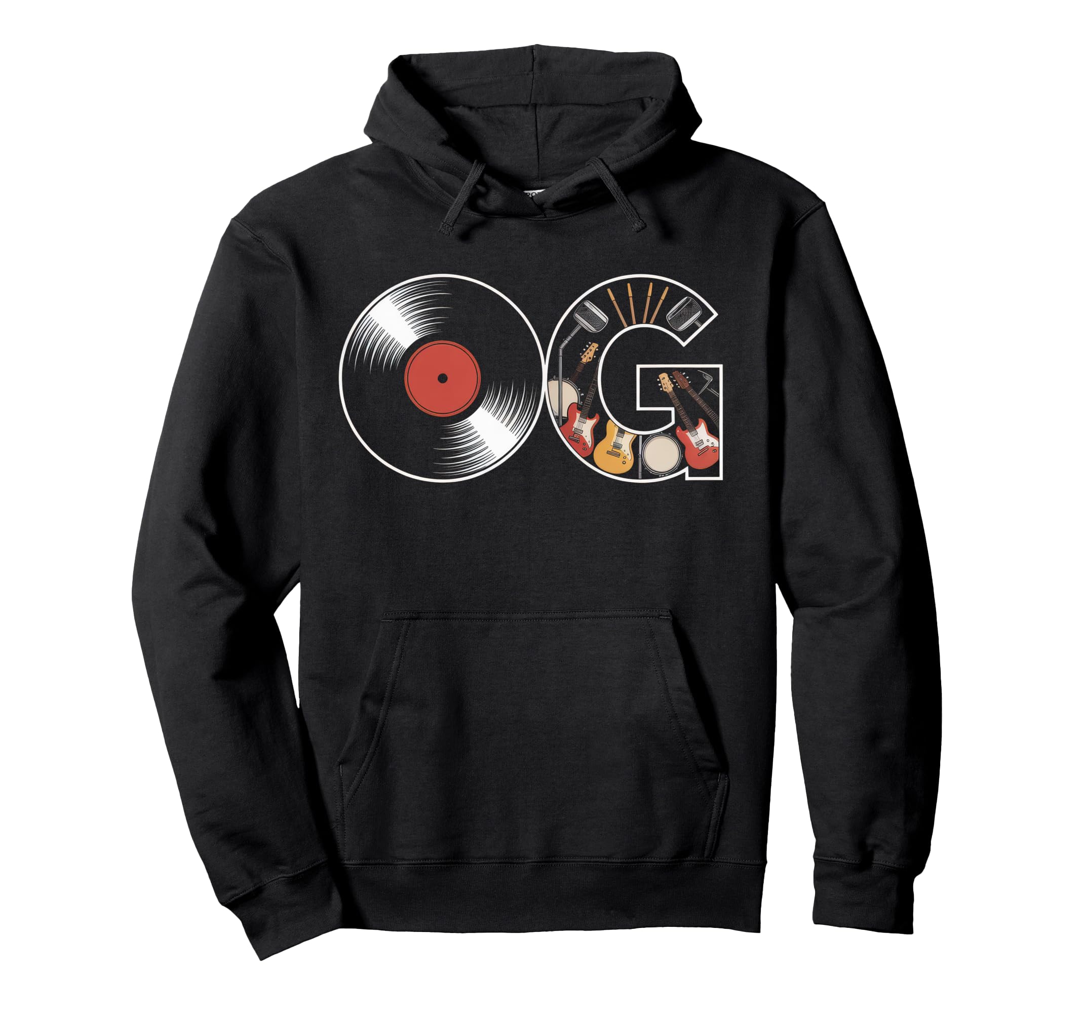 Old School Og Hip Hop Vinyl Cds Tapes Hoodie - Minimalist Print Men Women - T-Shirt, Sweatshirt, Hoodie