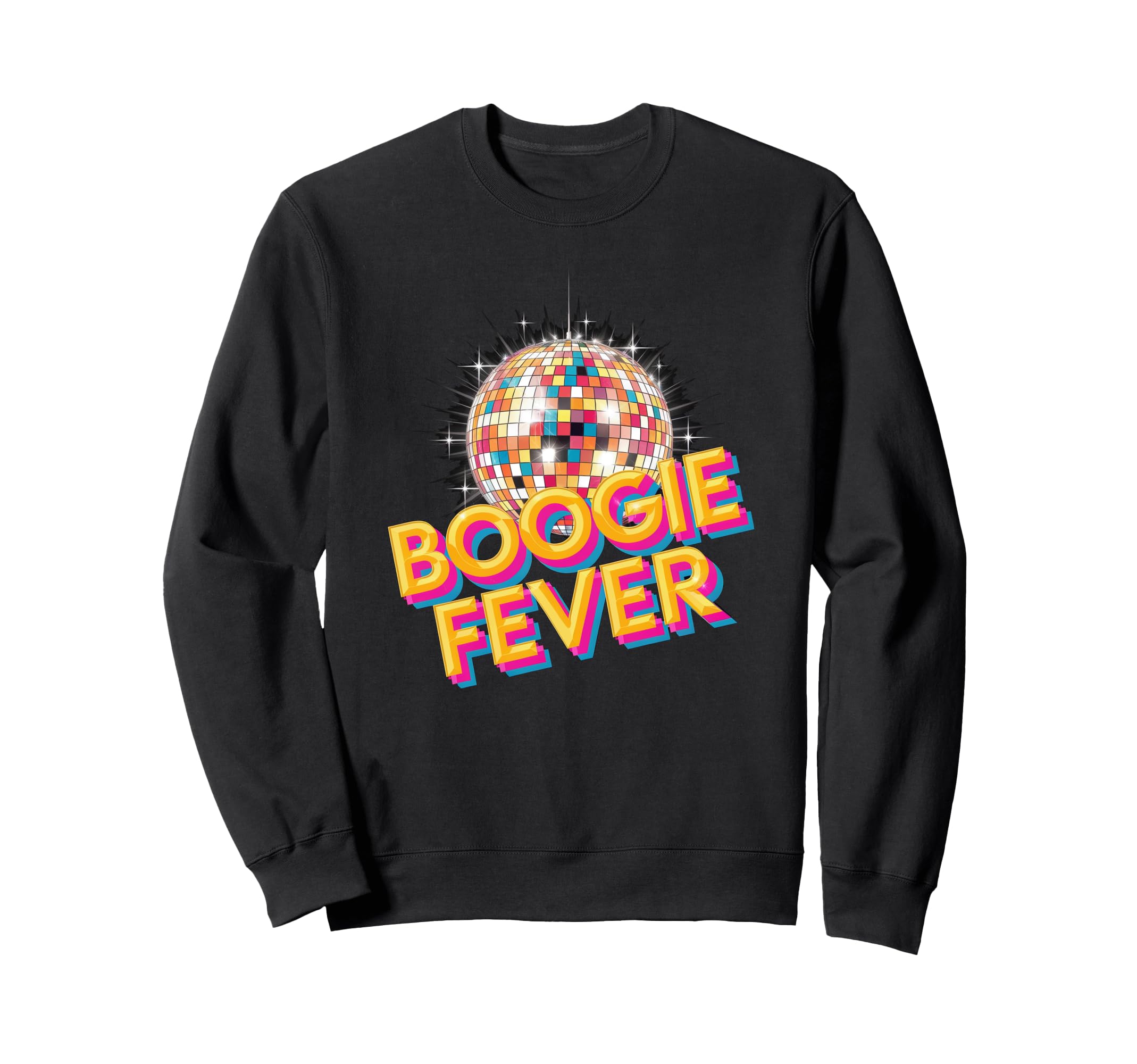 Disco Ball Boogie Fever Discoball Party Sweatshirt - Trendy Graphic Unisex - T-Shirt, Sweatshirt, Hoodie