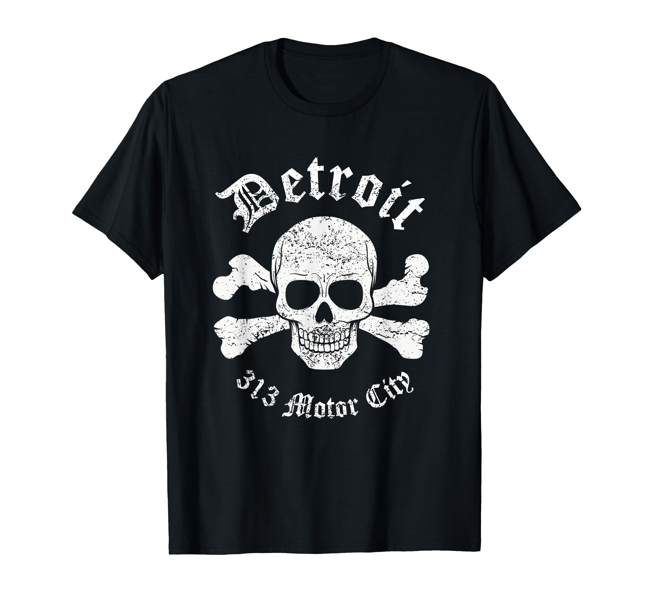 Detroit 313 Motor City Distressed Detroit T-Shirt - Streetwear Style Unisex - T-Shirt, Sweatshirt, Hoodie