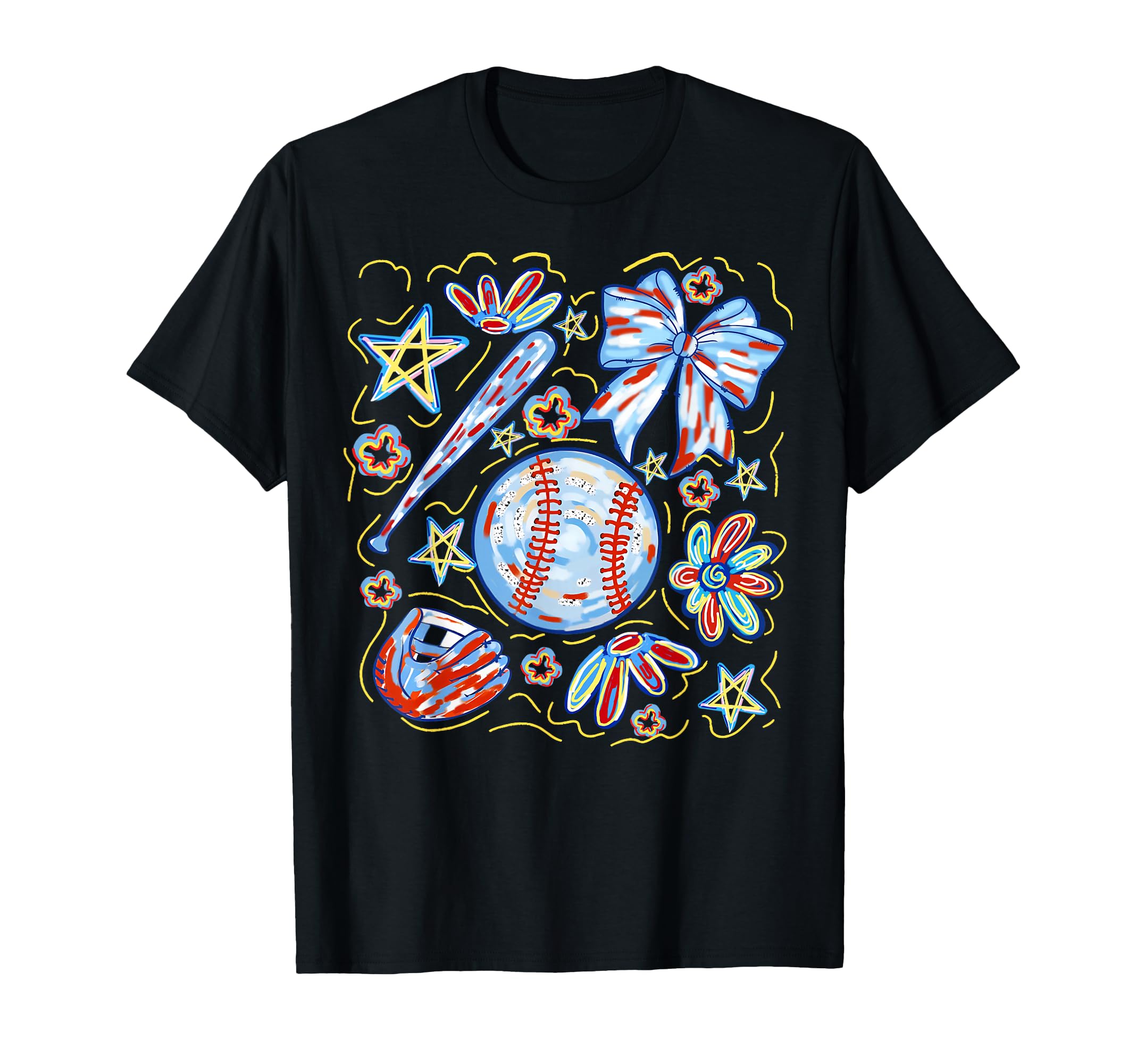 Proud Baseball Mom Game Day Softball T-Shirt - Custom Art Print for Adults - T-Shirt, Sweatshirt, Hoodie