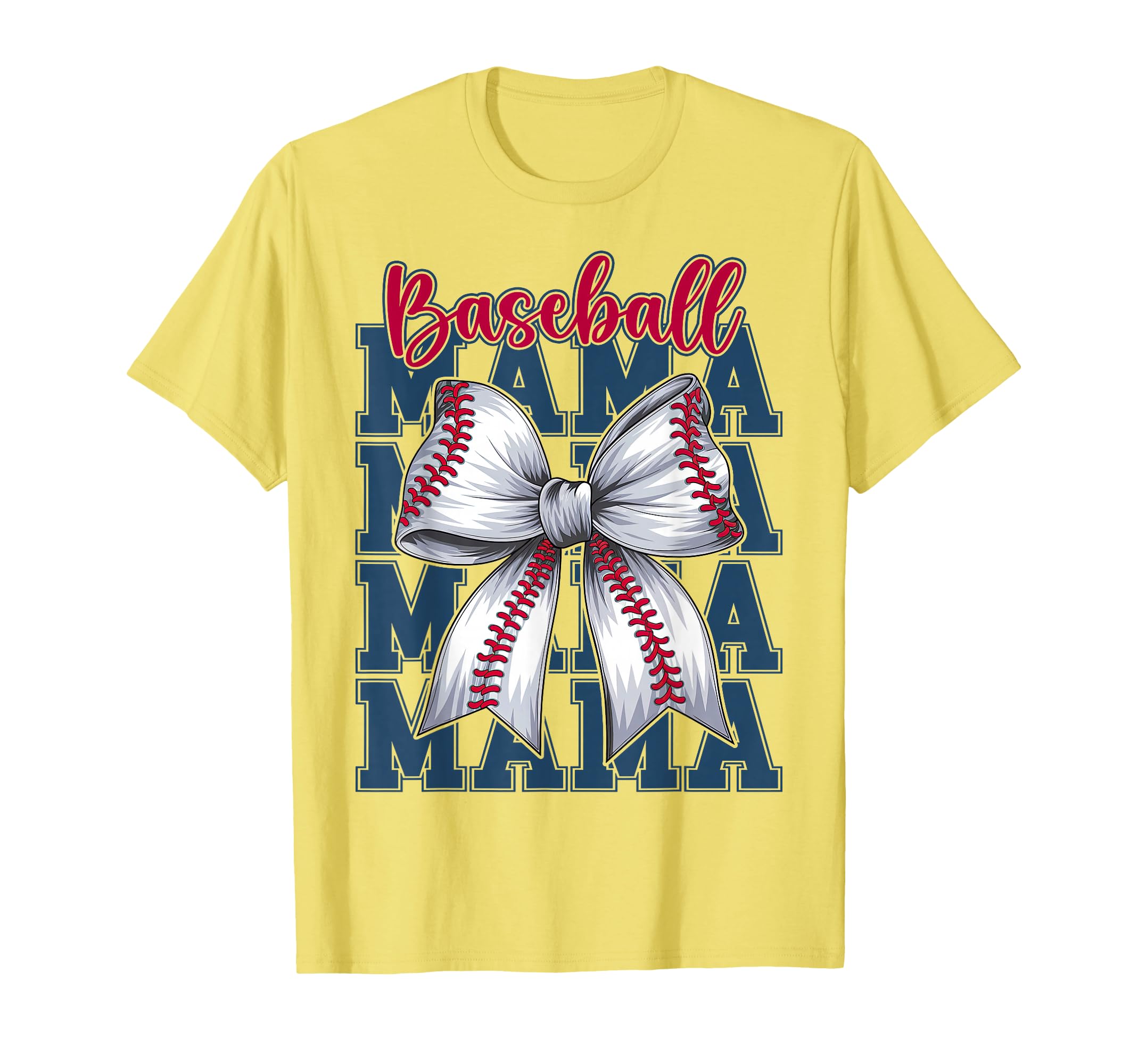 Baseball Coquette Bow Baseball Mama T-Shirt - Novelty Apparel for Adults - T-Shirt, Sweatshirt, Hoodie