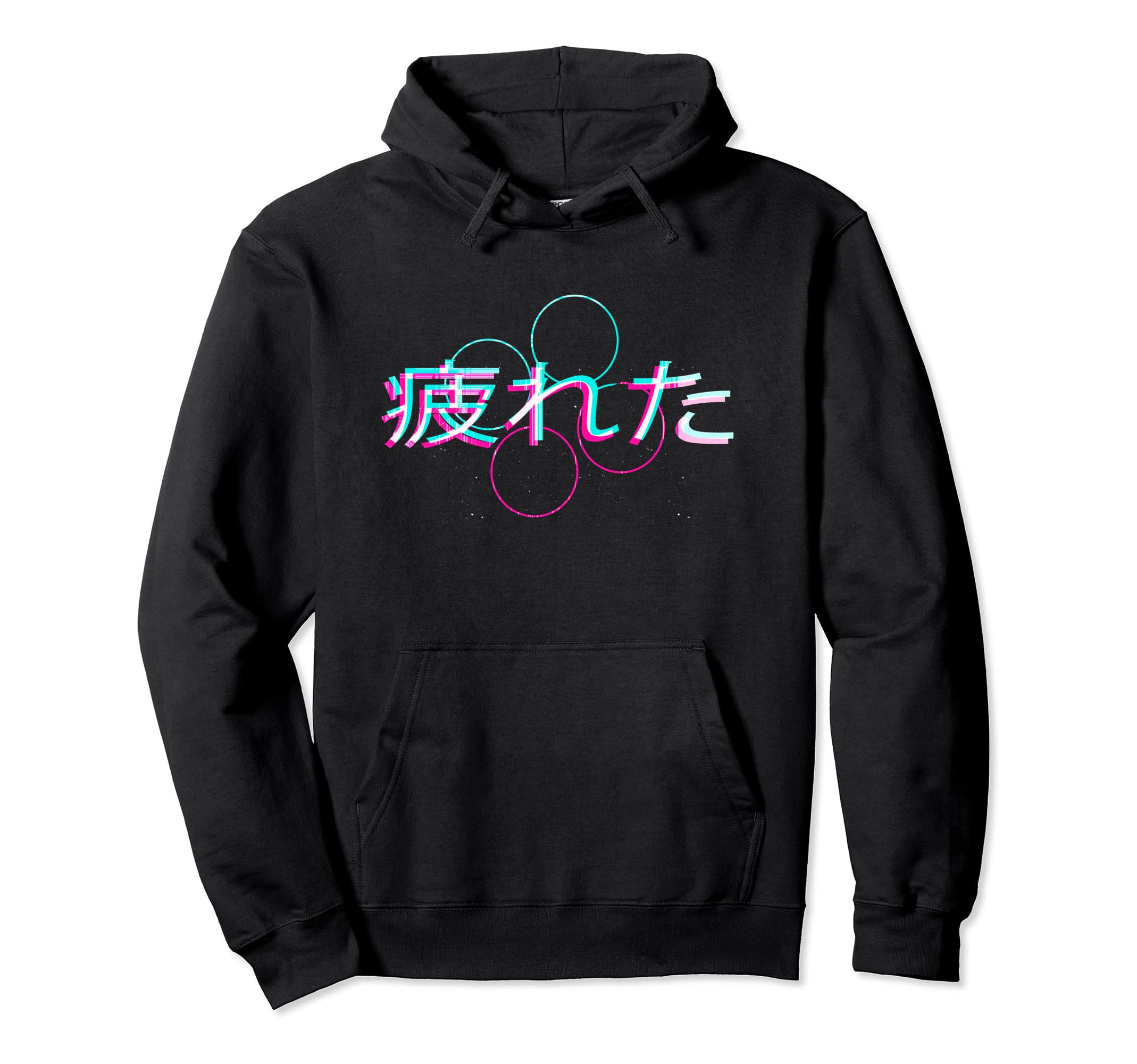 Tired Glitch Japanese Otaku Hoodie - Fun Novelty Design for Adults - T-Shirt, Sweatshirt, Hoodie
