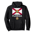 Florida State Flag Seal Distressed Hoodie - Custom Art Print for Adults - T-Shirt, Sweatshirt, Hoodie