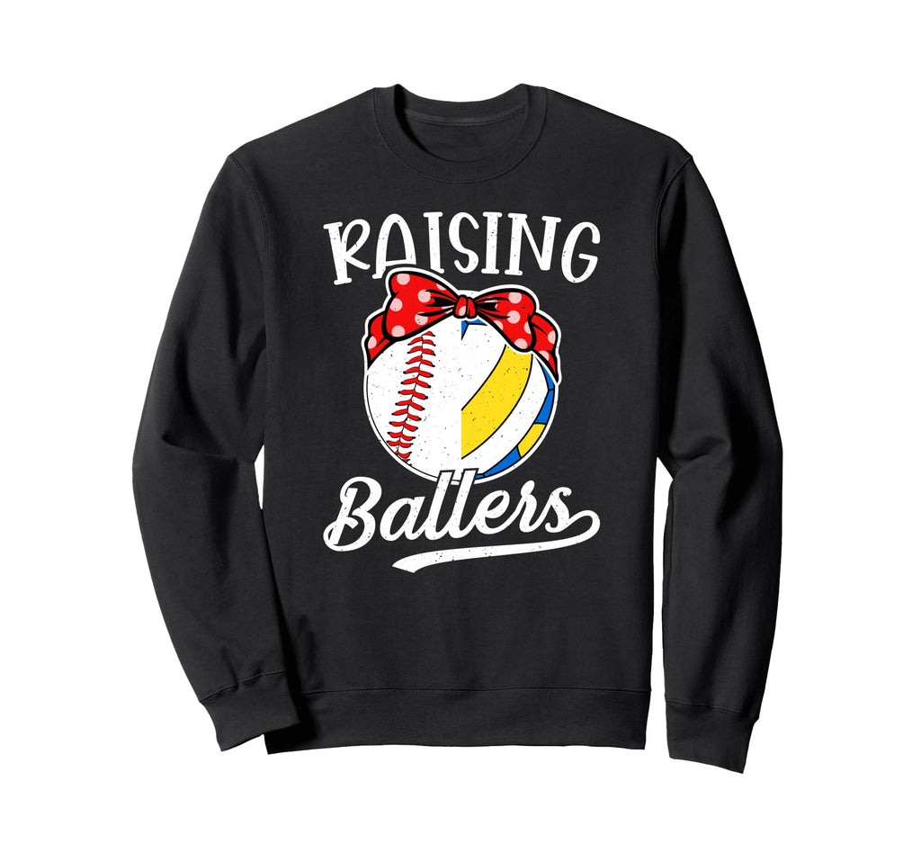 Raising Ballers Baseball Sweatshirt - Novelty Apparel for Adults - T-Shirt, Sweatshirt, Hoodie