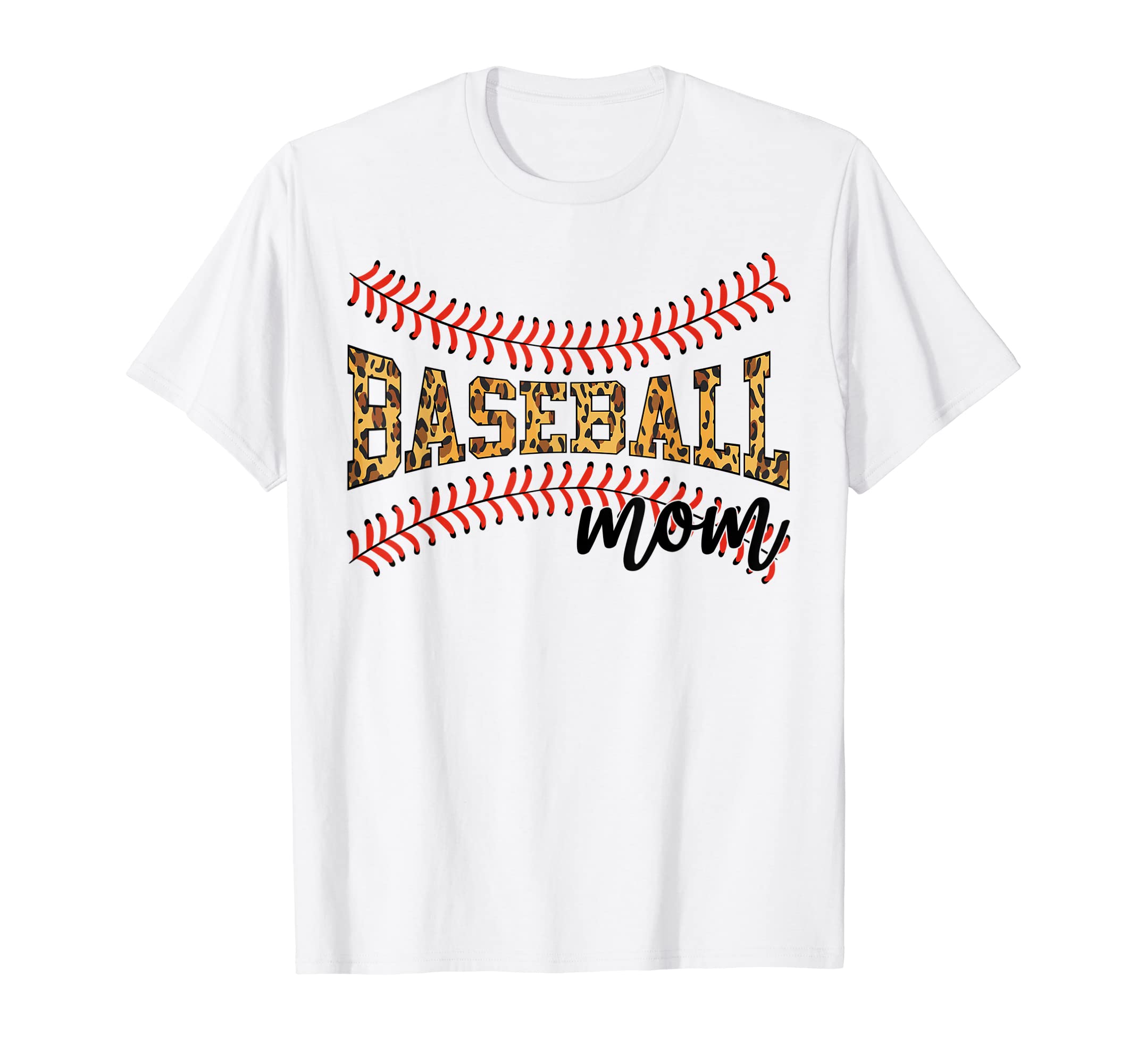 Baseball Mom Leopard Game Baseball T-Shirt - Custom Art Print Men Women - T-Shirt, Sweatshirt, Hoodie