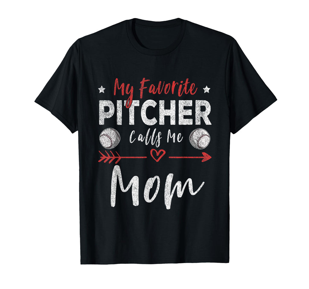 My Favorite Pitcher Calls Me Mom T-Shirt - Aesthetic Graphic Unisex - T-Shirt, Sweatshirt, Hoodie