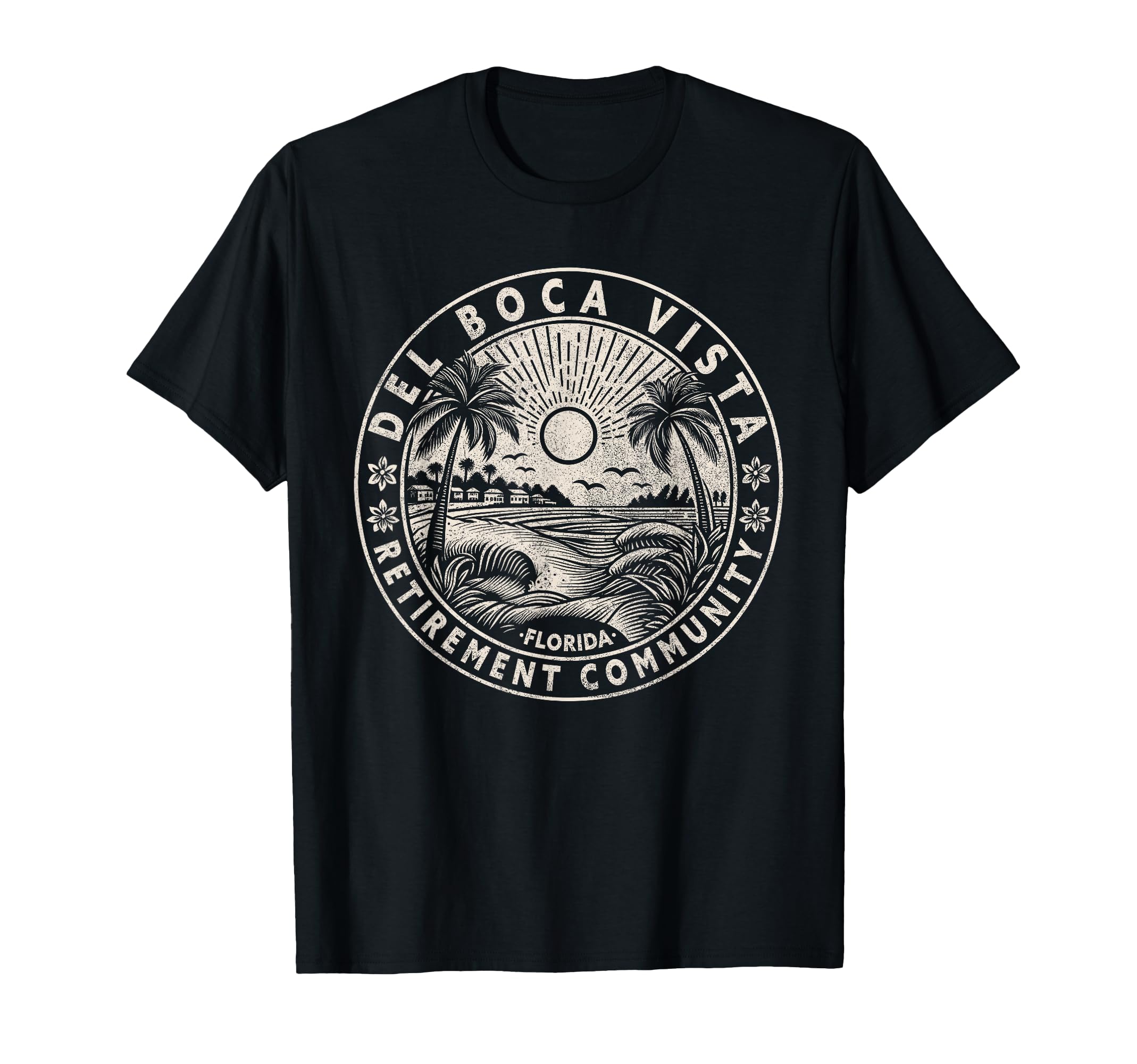 Del Boca Vista Sunset Florida T-Shirt - Graphic Print Men Women - T-Shirt, Sweatshirt, Hoodie