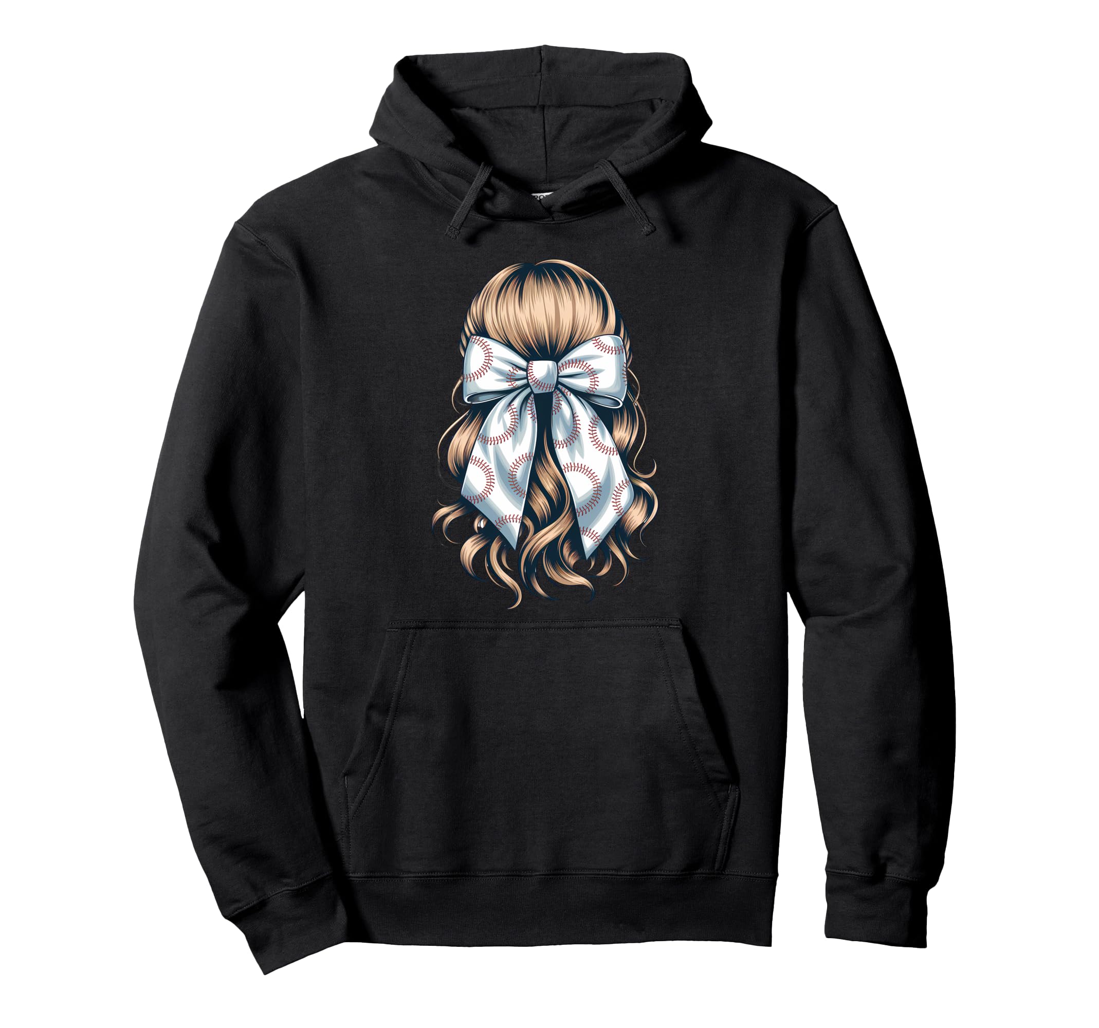 Baseball Coquette Bow Baseball Mom Hoodie - Custom Art Print Unisex - T-Shirt, Sweatshirt, Hoodie