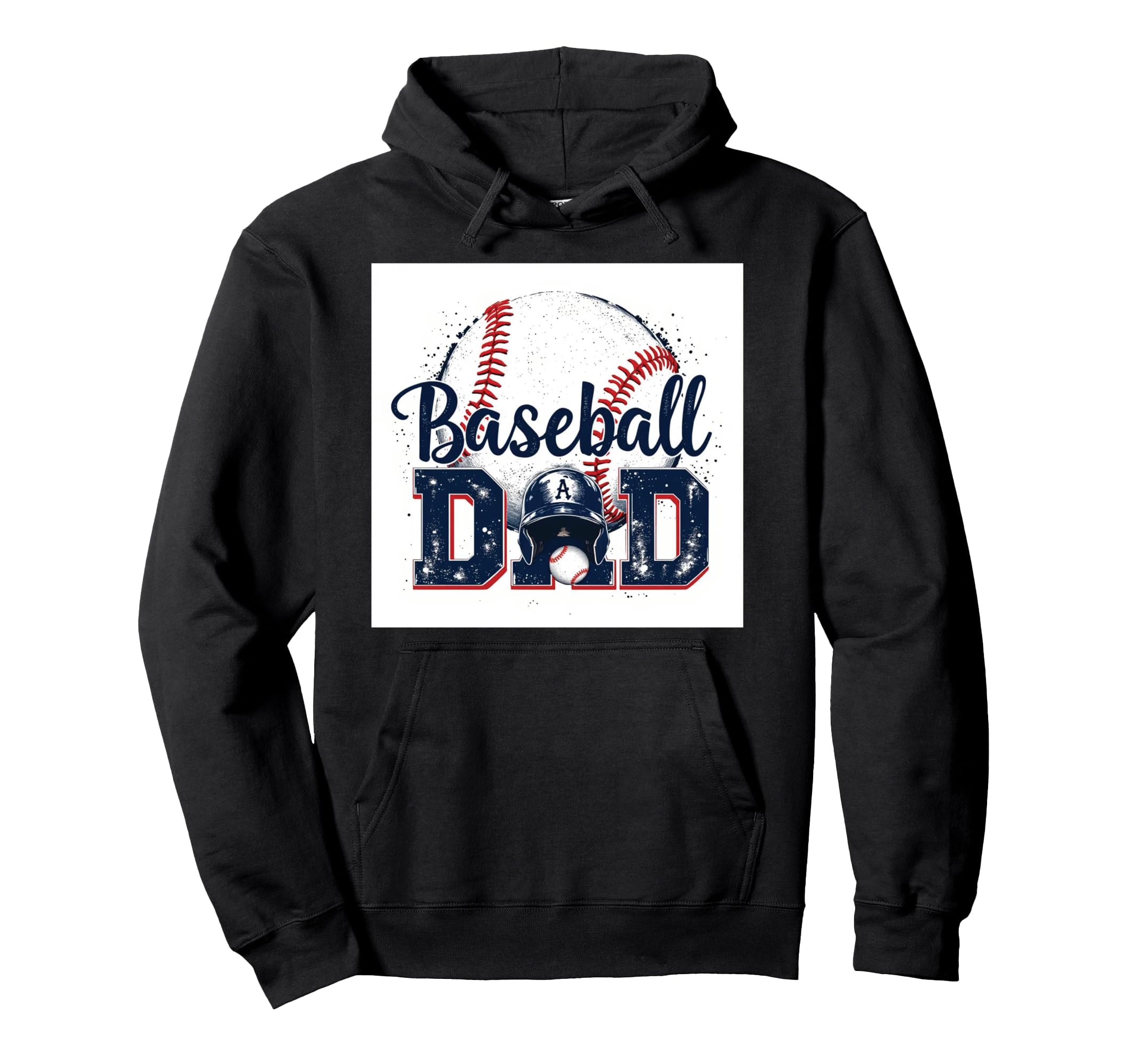 Proud Baseball Dad Game Day Sports Hoodie - Custom Art Print for Adults - T-Shirt, Sweatshirt, Hoodie