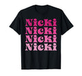 Personalized Name Nicki Distressed T-Shirt - Casual Everyday Wear Men Women - T-Shirt, Sweatshirt, Hoodie