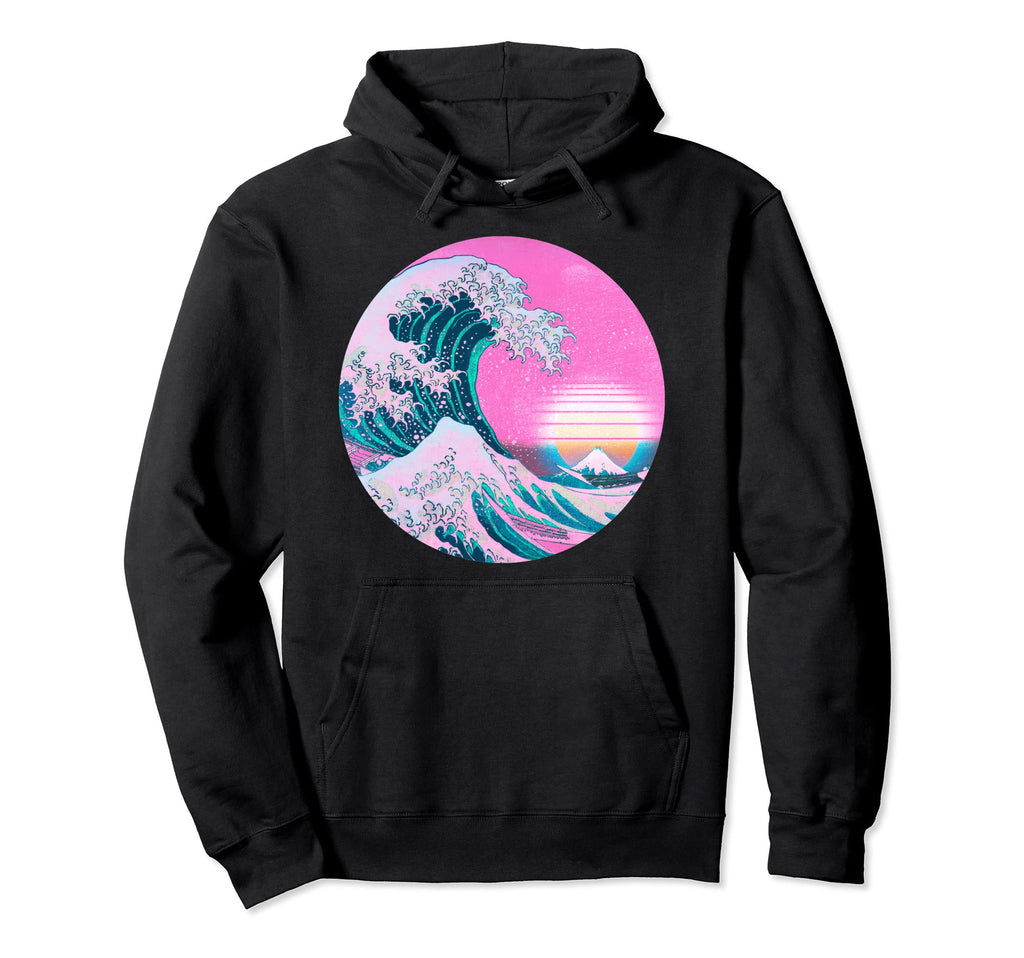 Vaporwave Aesthetic Great Wave Off Hoodie - Streetwear Style Men Women - T-Shirt, Sweatshirt, Hoodie