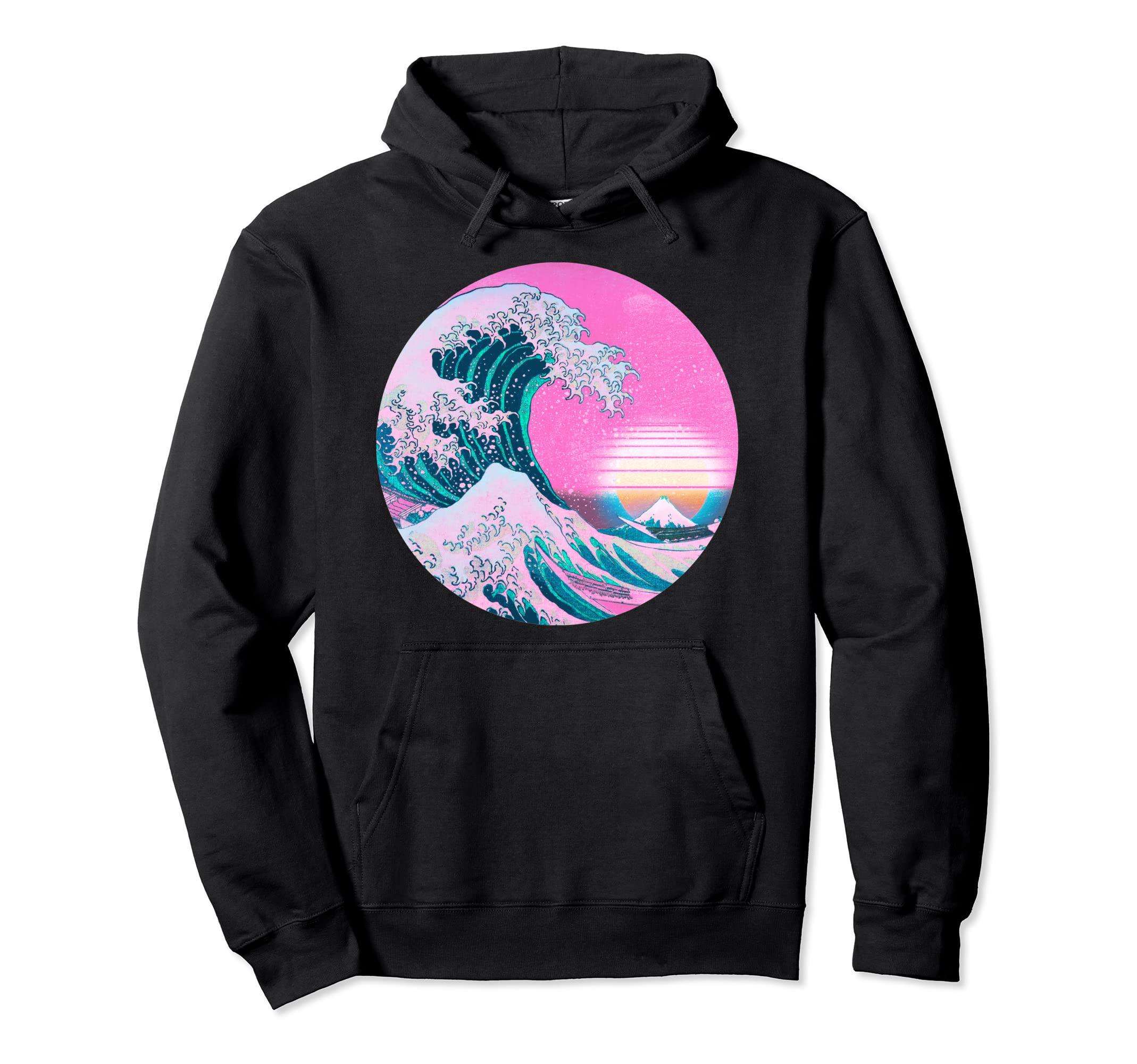 Vaporwave Aesthetic Great Wave Off Hoodie - Streetwear Style Men Women - T-Shirt, Sweatshirt, Hoodie