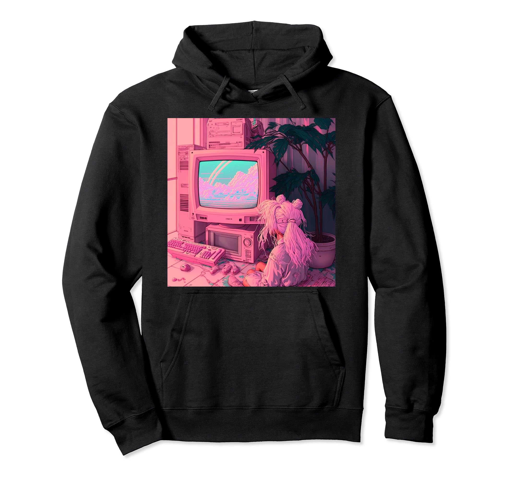 Vaporwave Aesthetic 90S Egirl Hoodie - Streetwear Style for Adults - T-Shirt, Sweatshirt, Hoodie