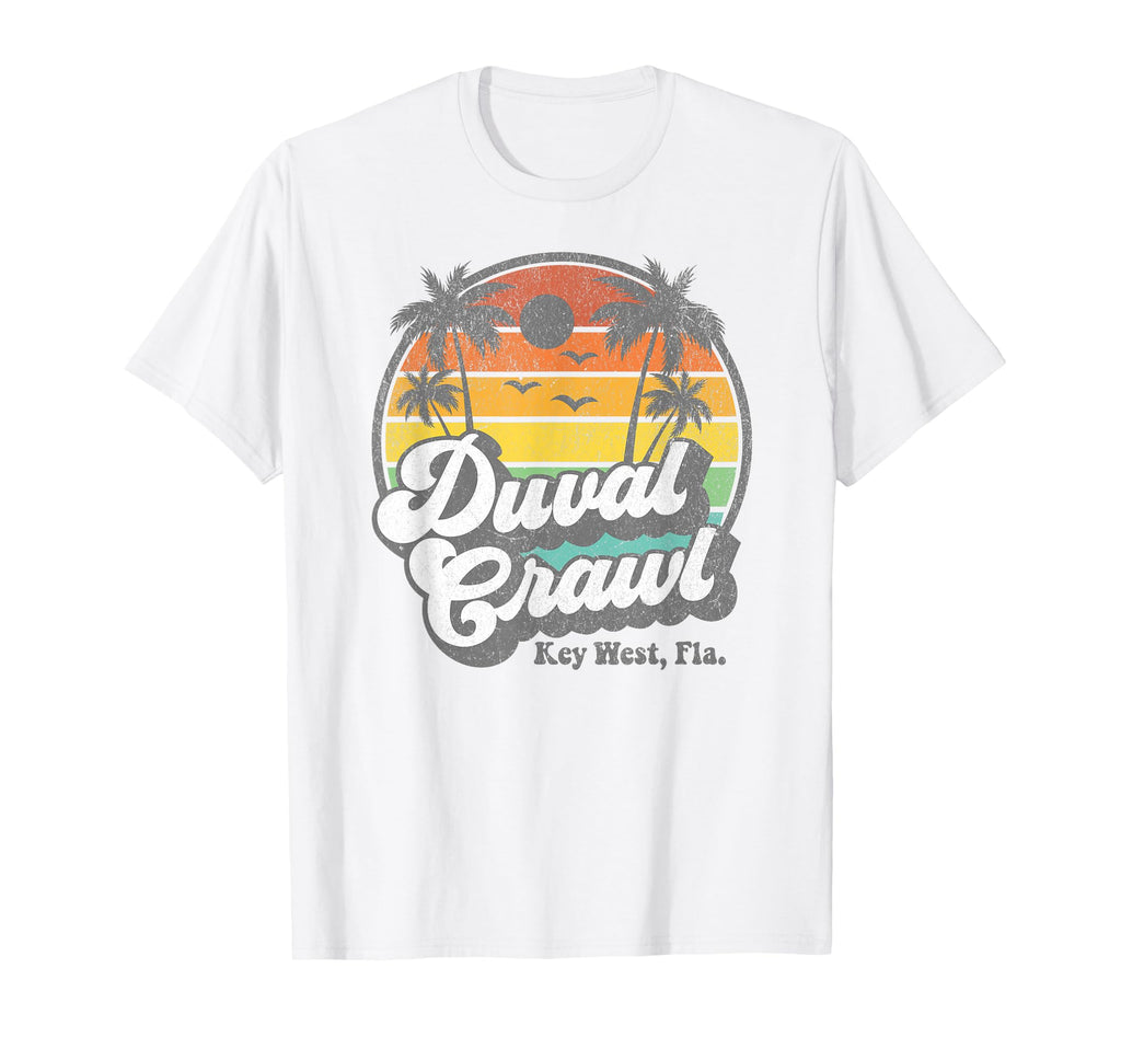 Duval Crawl Key West Florida Sunset T-Shirt - Streetwear Style Men Women - T-Shirt, Sweatshirt, Hoodie