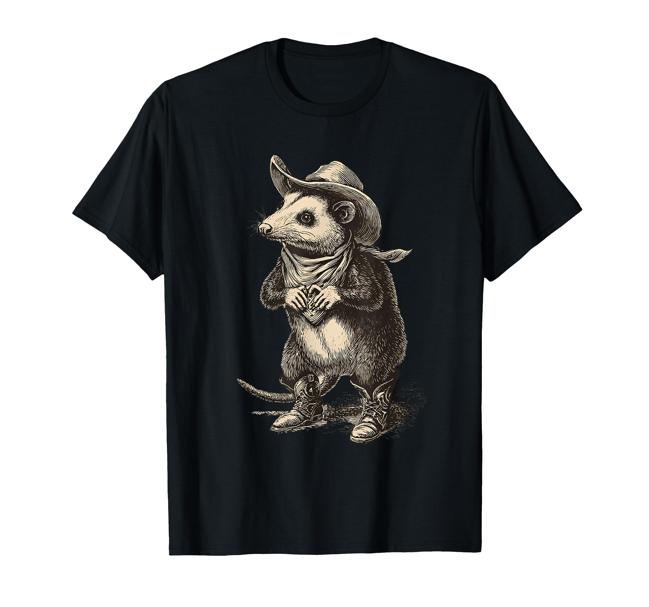 Opossum Cowboy Rodeo Cowgirl Possum T-Shirt - Novelty Apparel for Adults - T-Shirt, Sweatshirt, Hoodie