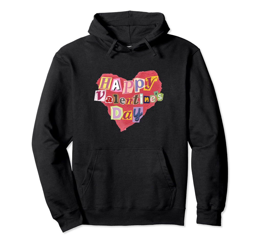 Happy Valentines Day Heart Magazine Hoodie - Novelty Apparel for Adults - T-Shirt, Sweatshirt, Hoodie