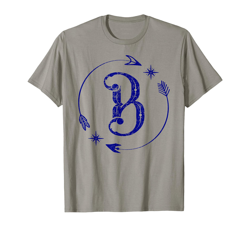 Initial B Monogram Boho Name Letter B T-Shirt - Minimalist Print Unisex - T-Shirt, Sweatshirt, Hoodie