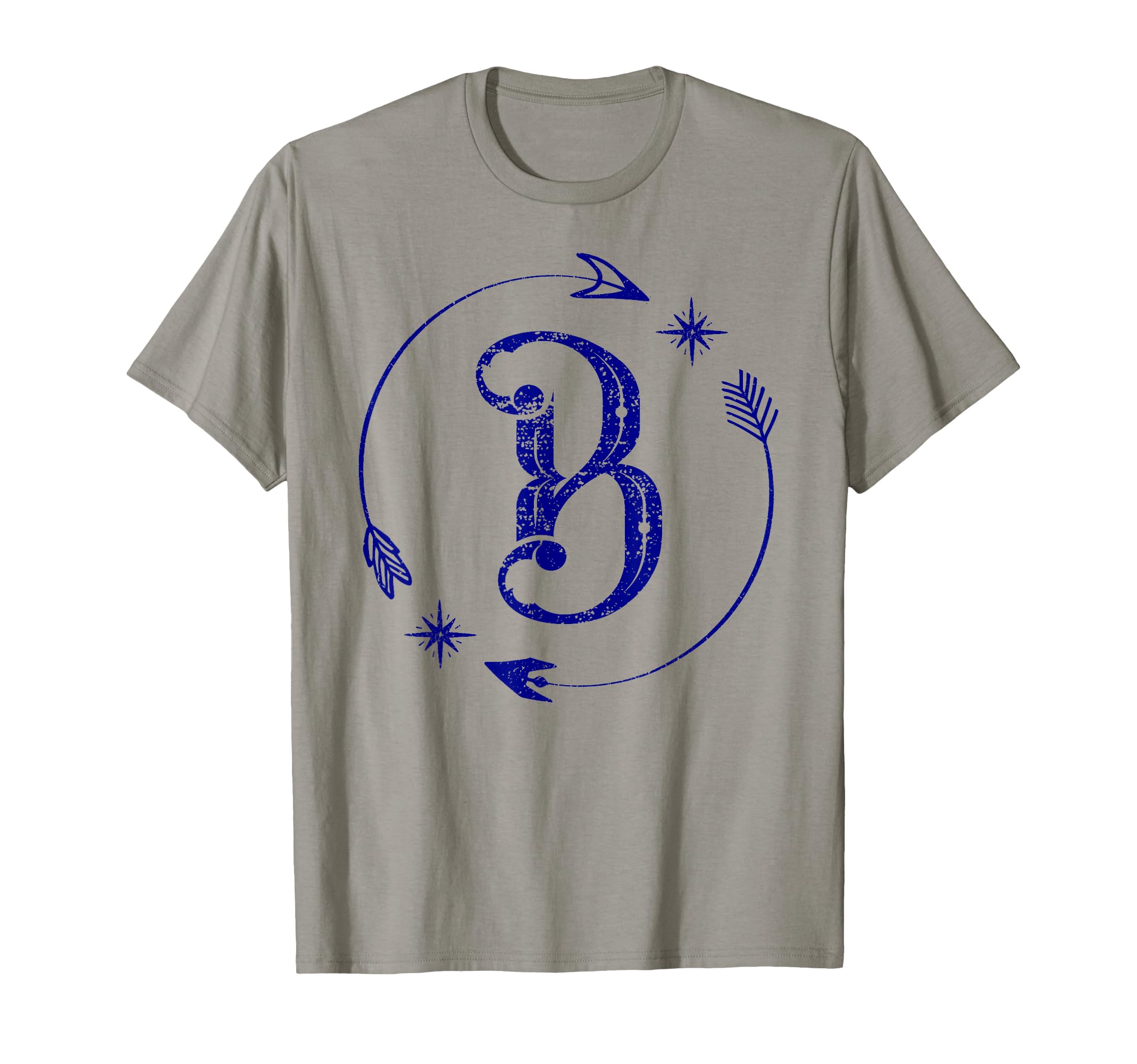Initial B Monogram Boho Name Letter B T-Shirt - Minimalist Print Unisex - T-Shirt, Sweatshirt, Hoodie