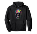 Vibrant Glitch Skull Vaporwave Hoodie - Streetwear Style for Adults - T-Shirt, Sweatshirt, Hoodie