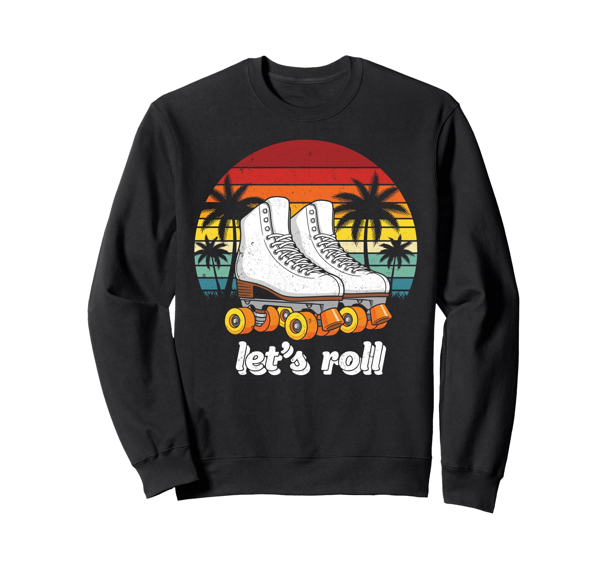 Palm Trees Lets Roll Quad Roller Sweatshirt - Custom Art Print Unisex - T-Shirt, Sweatshirt, Hoodie
