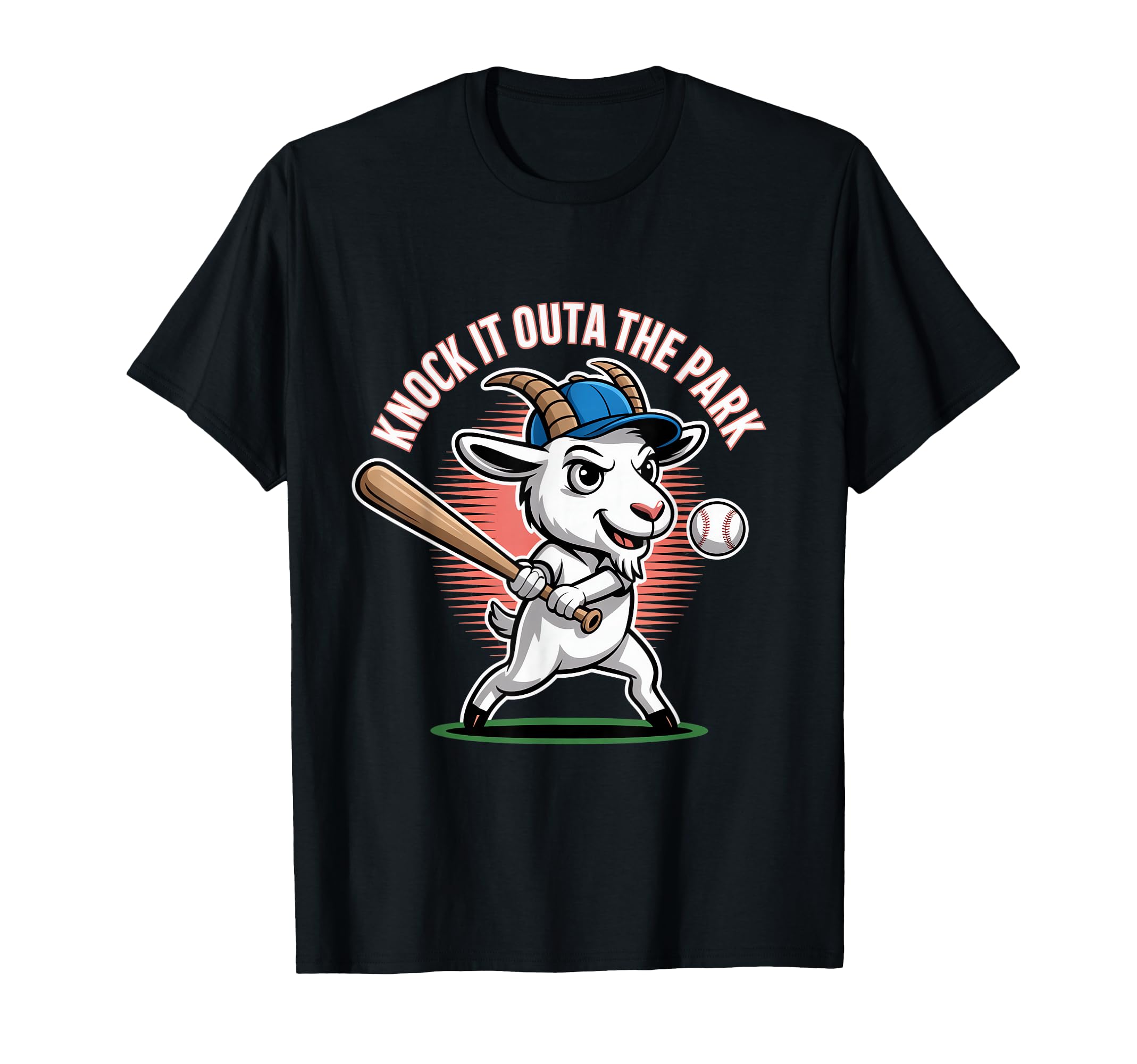 Knock It Outa Park Baseball Goat Home Run T-Shirt - Streetwear Style Unisex - T-Shirt, Sweatshirt, Hoodie
