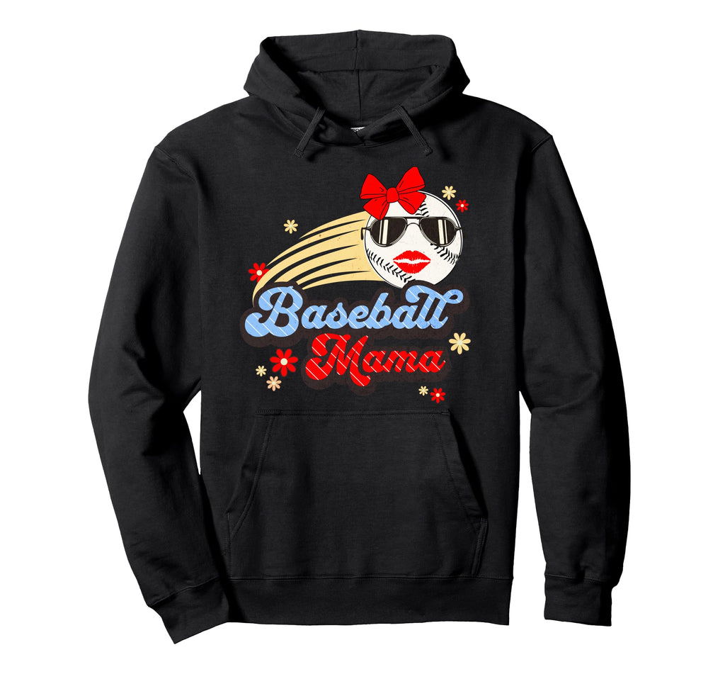 Womens Game Day Fun Ballpark Mommy Real Hoodie - Unique Graphic for Adults - T-Shirt, Sweatshirt, Hoodie