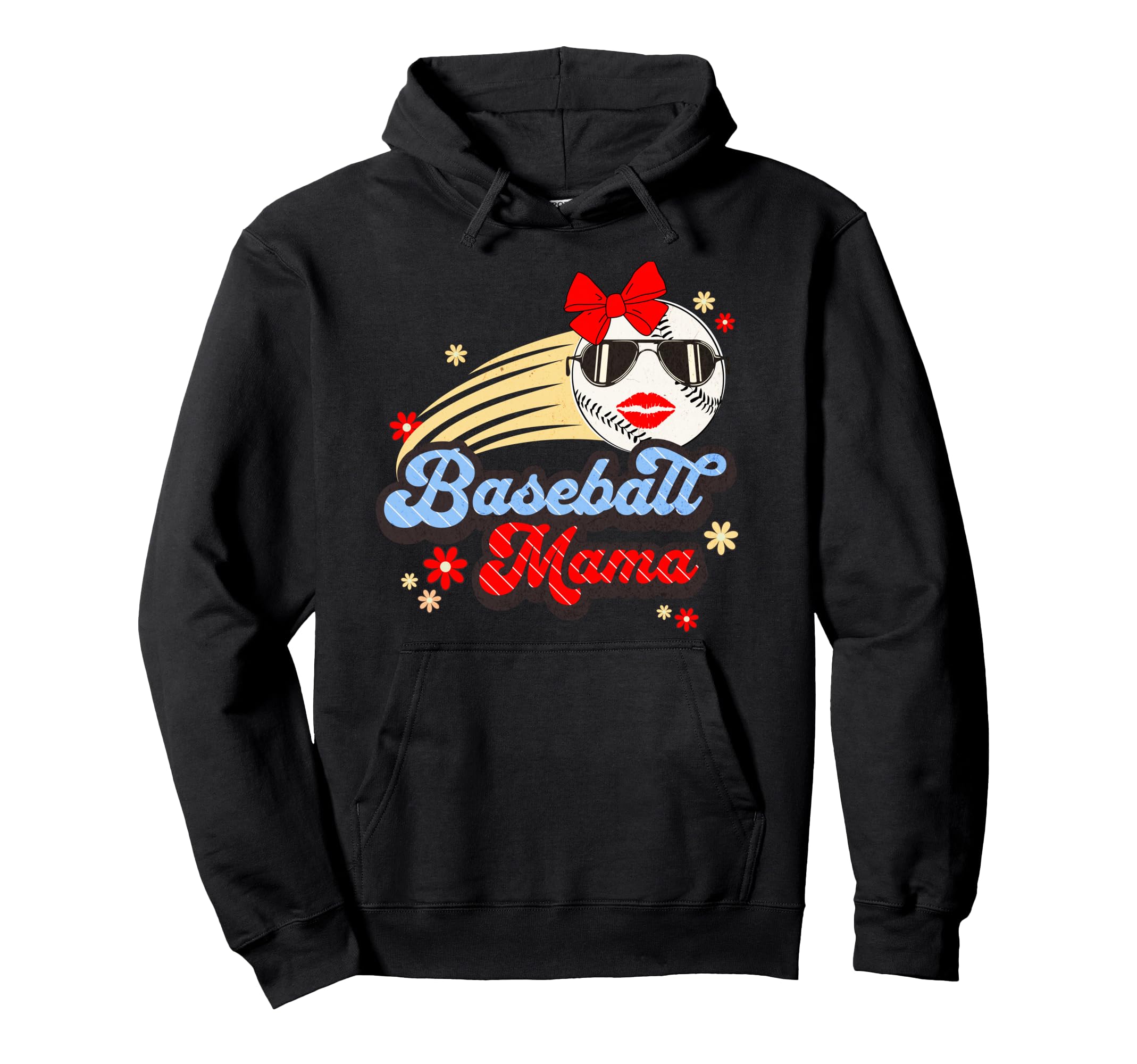 Womens Game Day Fun Ballpark Mommy Real Hoodie - Unique Graphic for Adults - T-Shirt, Sweatshirt, Hoodie