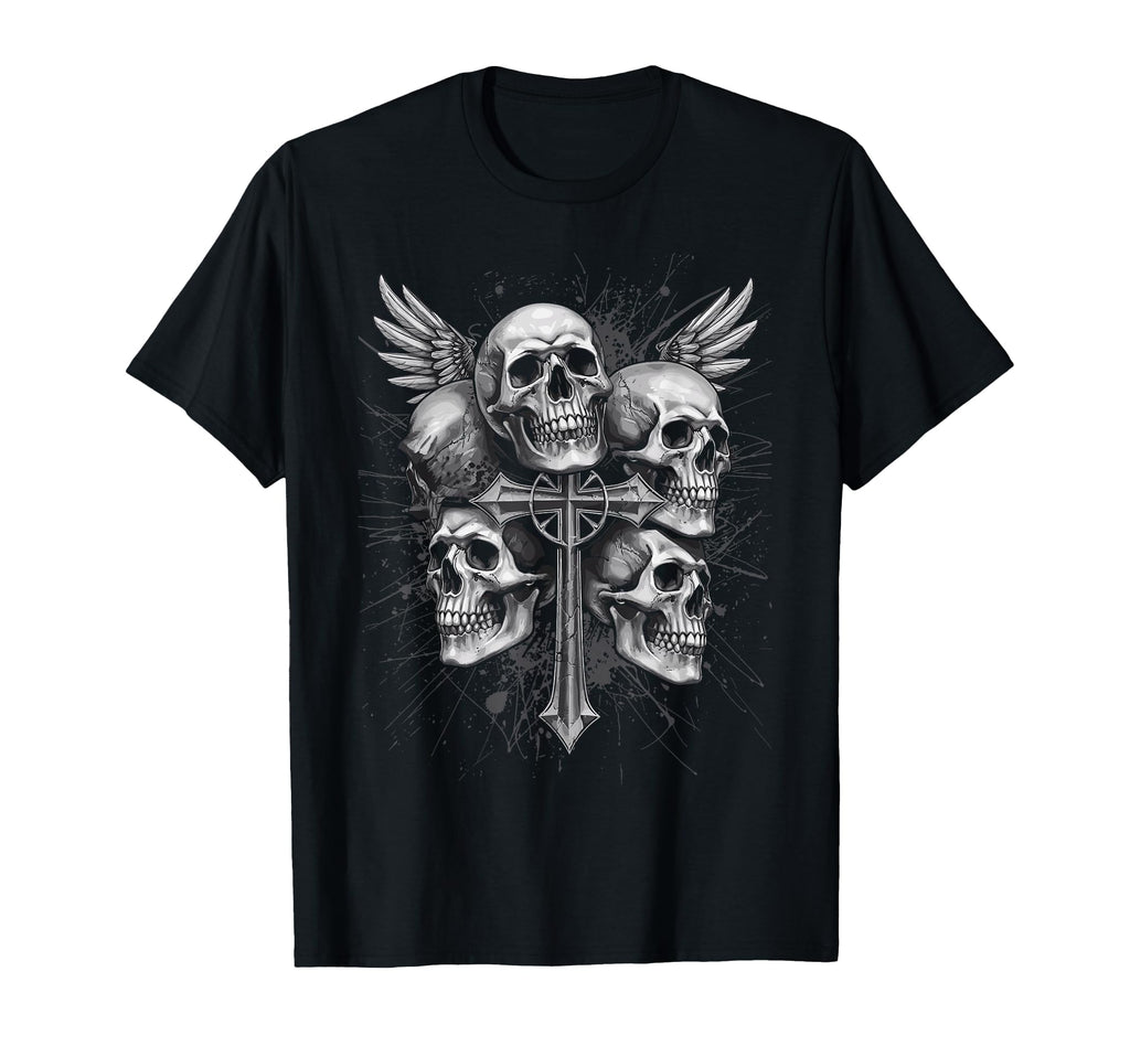 Y2K Grunge Aesthetic Alt Goth Skull T-Shirt - Minimalist Print Unisex - T-Shirt, Sweatshirt, Hoodie