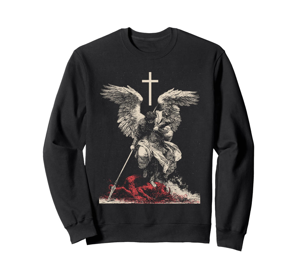 Saint Michael Archangel Urban Sweatshirt - Trendy Graphic Unisex - T-Shirt, Sweatshirt, Hoodie