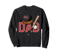 Baseball Glove Bat Cap Dad Sweatshirt - Casual Everyday Wear Men Women - T-Shirt, Sweatshirt, Hoodie