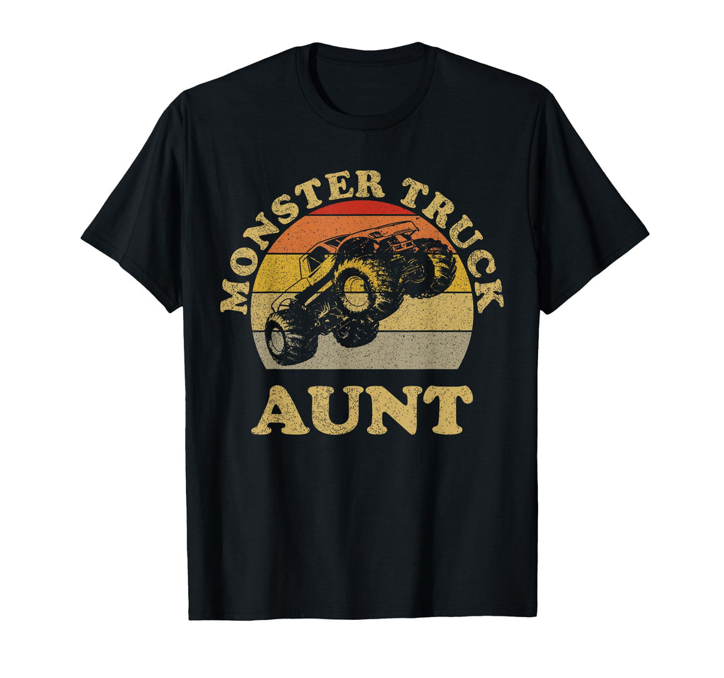 Monster Truck Aunt Sunset Aunts T-Shirt - Trendy Graphic for Adults - T-Shirt, Sweatshirt, Hoodie