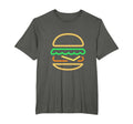 Burger Neon 80S Neon Sign T-Shirt - Custom Art Print Unisex - T-Shirt, Sweatshirt, Hoodie