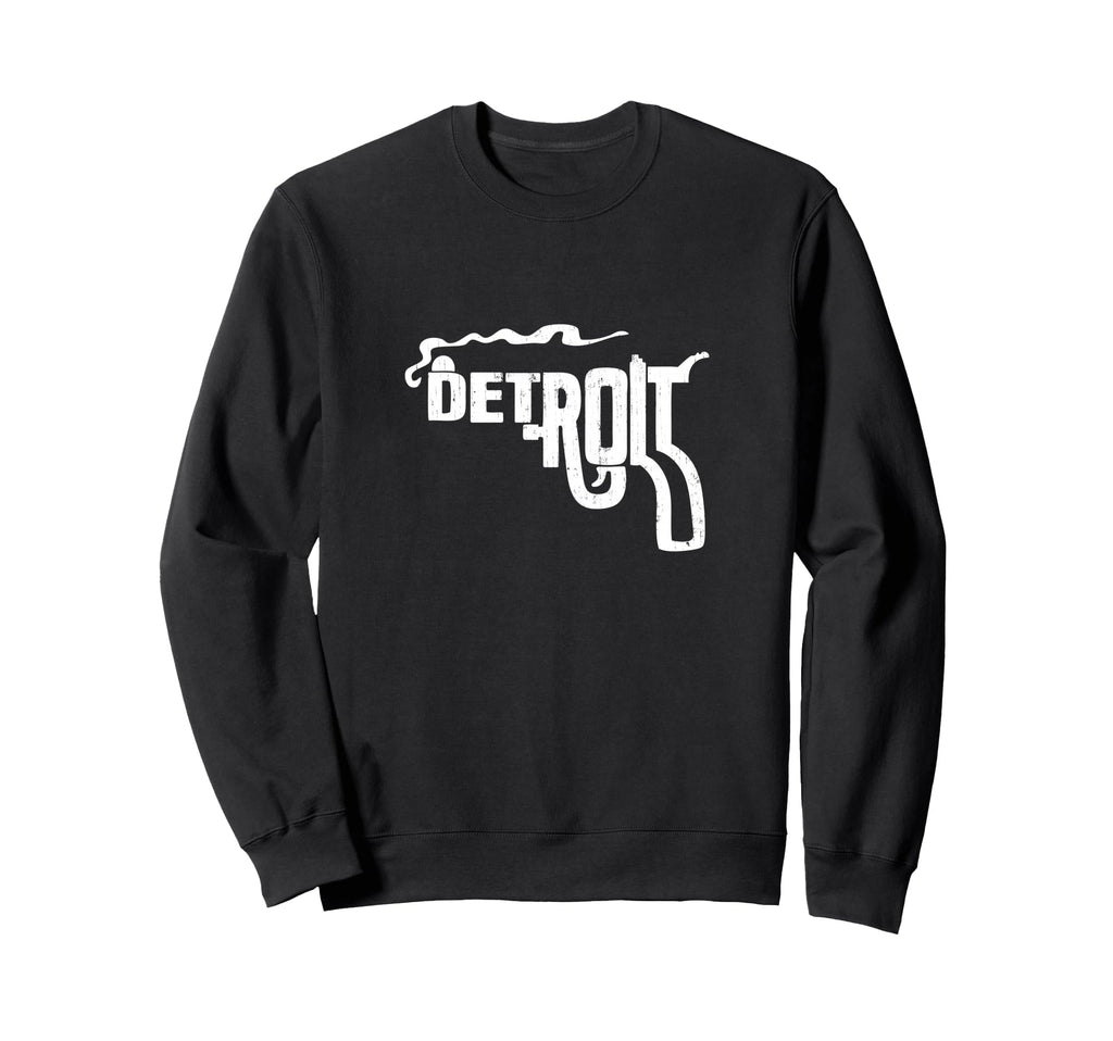 Detroit Smoking Gun Sweatshirt - Casual Everyday Wear Men Women - T-Shirt, Sweatshirt, Hoodie