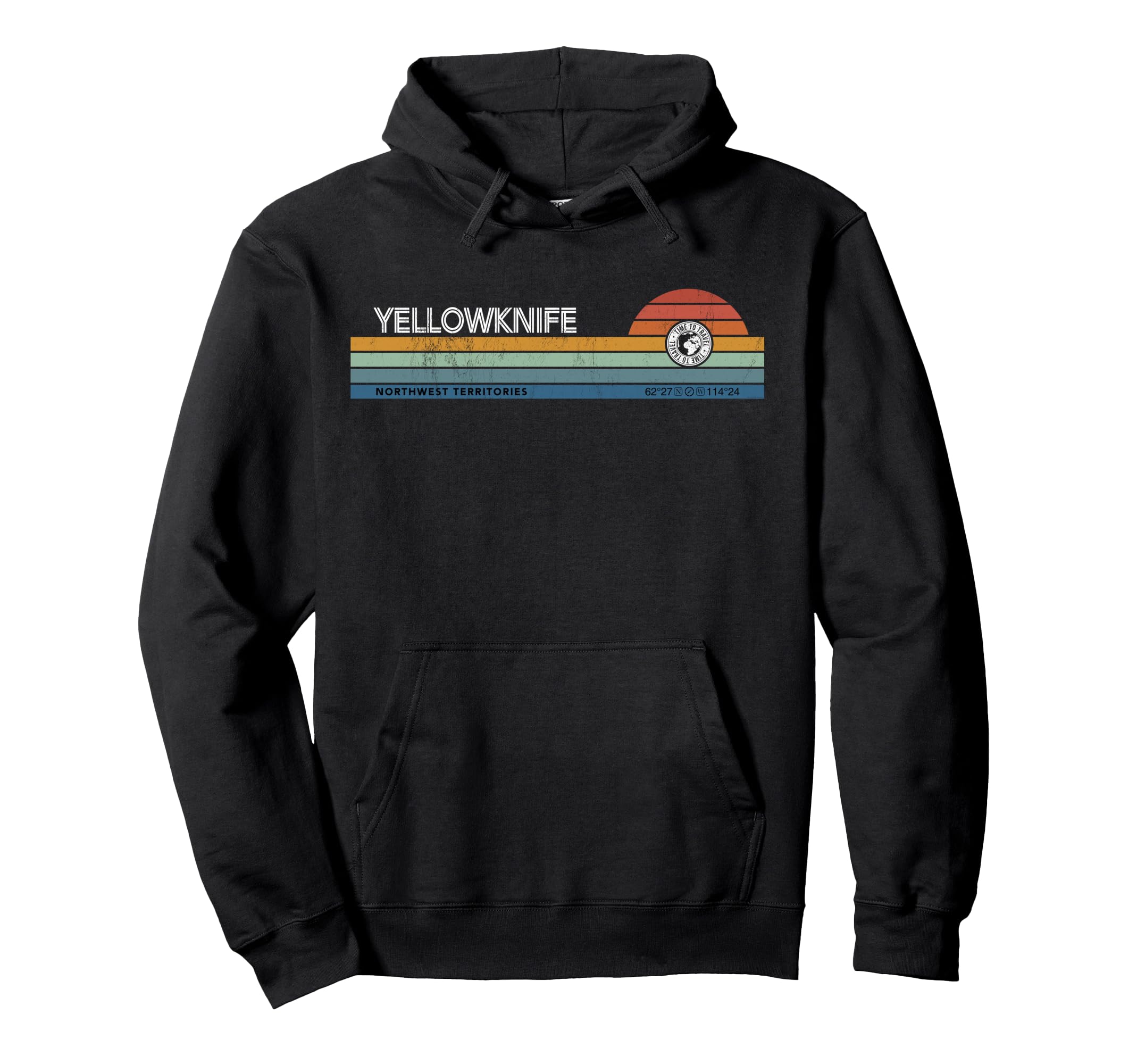Yellowknife Northwest Territories Canada Hoodie - Graphic Print Unisex - T-Shirt, Sweatshirt, Hoodie