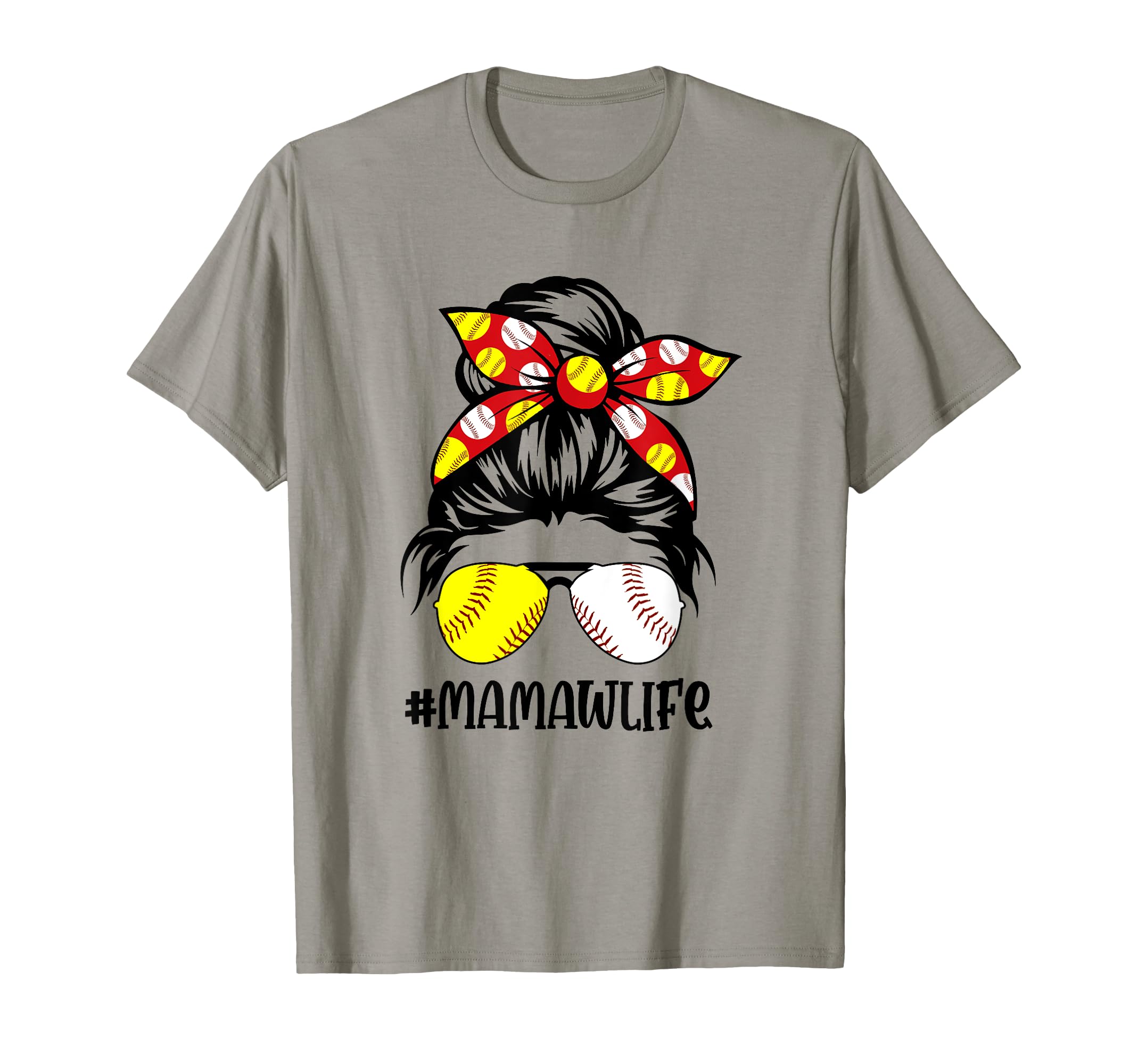 Mamaw Life Baseball Softball Mothers T-Shirt - Graphic Print for Adults - T-Shirt, Sweatshirt, Hoodie