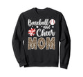 Baseball And Cheer Mom Leopard Sweatshirt - Trendy Graphic for Adults - T-Shirt, Sweatshirt, Hoodie