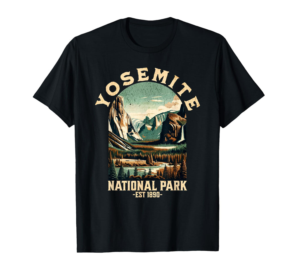 Yosemite National Park Usa Hiking T-Shirt - Minimalist Print Unisex - T-Shirt, Sweatshirt, Hoodie