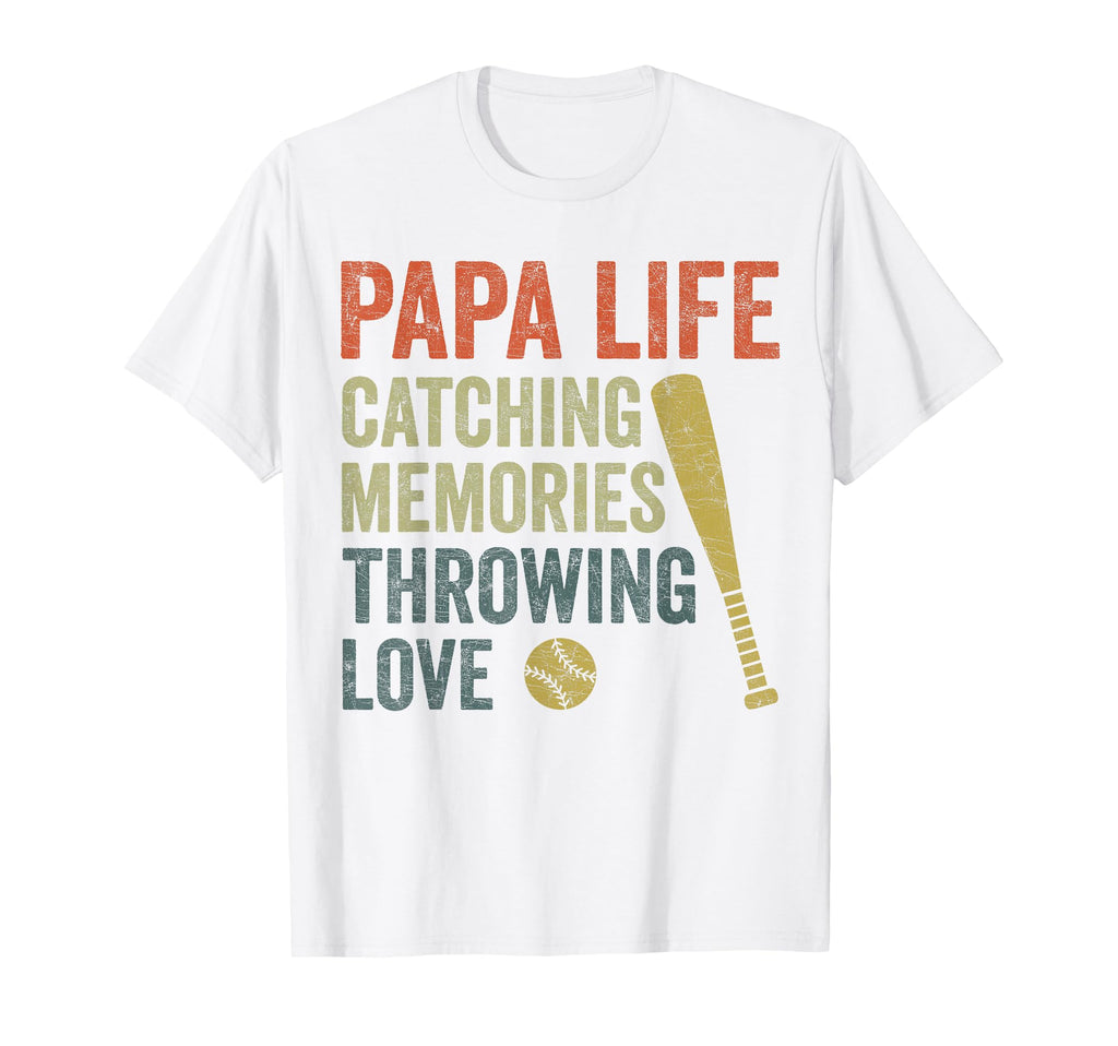 Grandpa Baseball Papa Life Catching T-Shirt - Fun Novelty Design Men Women - T-Shirt, Sweatshirt, Hoodie