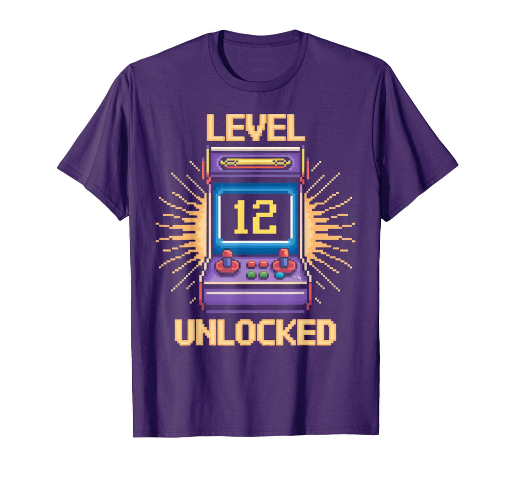Level 12 Unlock Birthday Gamer 12 T-Shirt - Novelty Apparel for Adults - T-Shirt, Sweatshirt, Hoodie