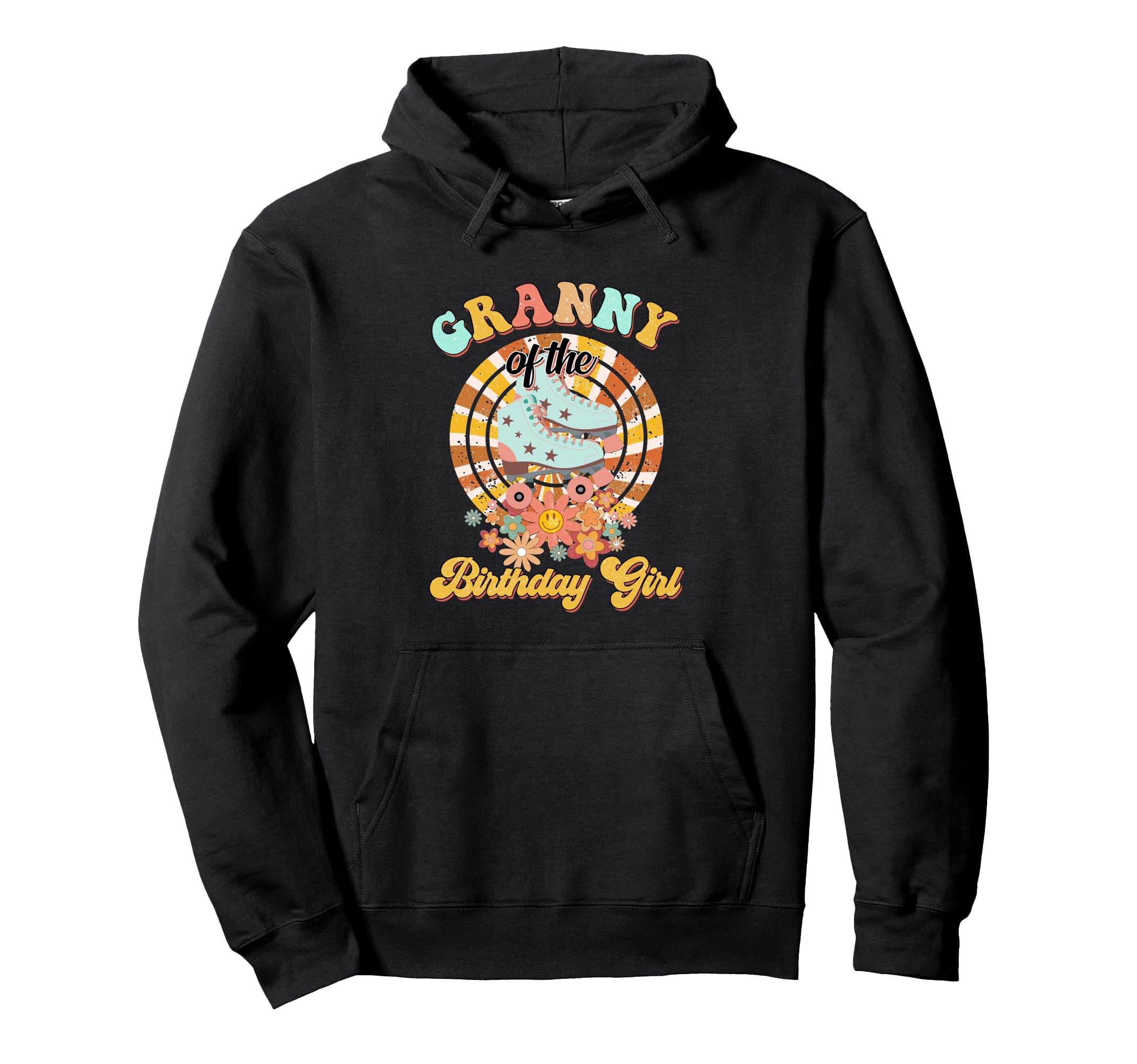Granny Birthday Rolling Skate Groovy Bday Hoodie - Aesthetic Graphic Unisex - T-Shirt, Sweatshirt, Hoodie
